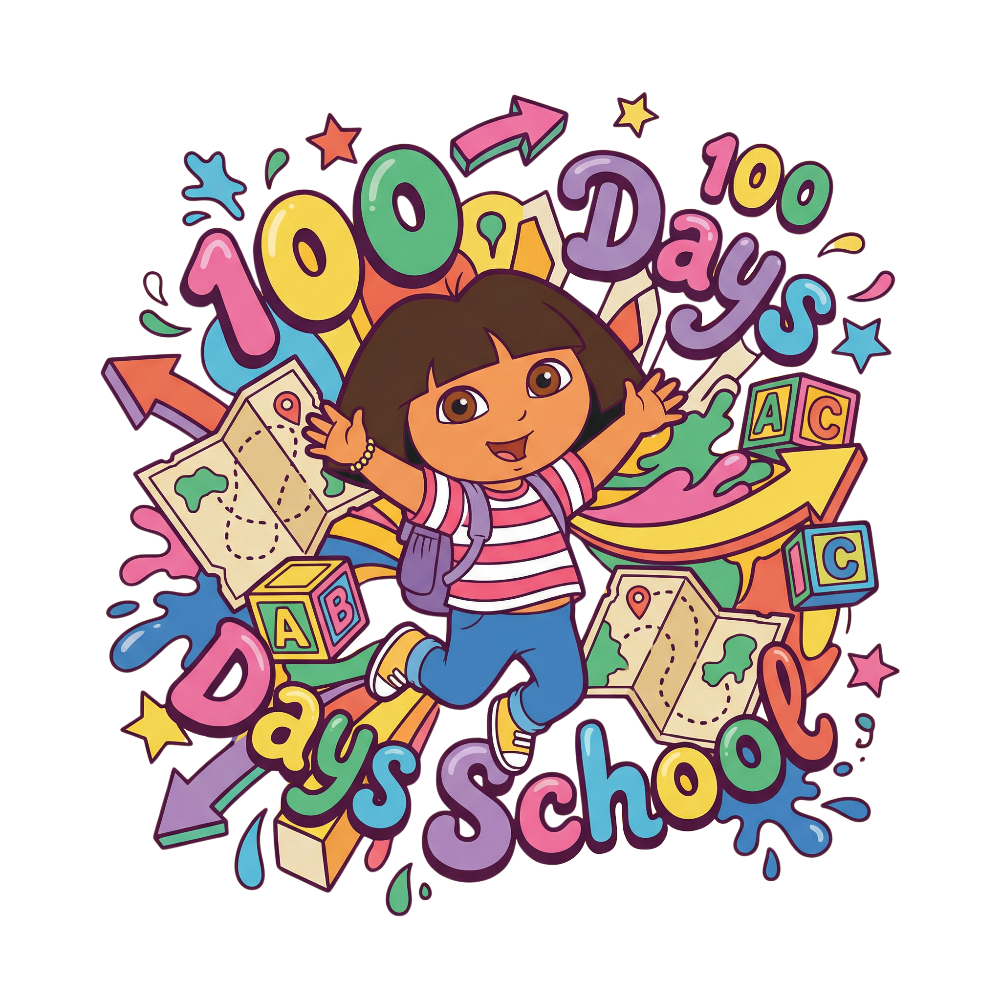 Hundred Days School Adventure DTF Transfer