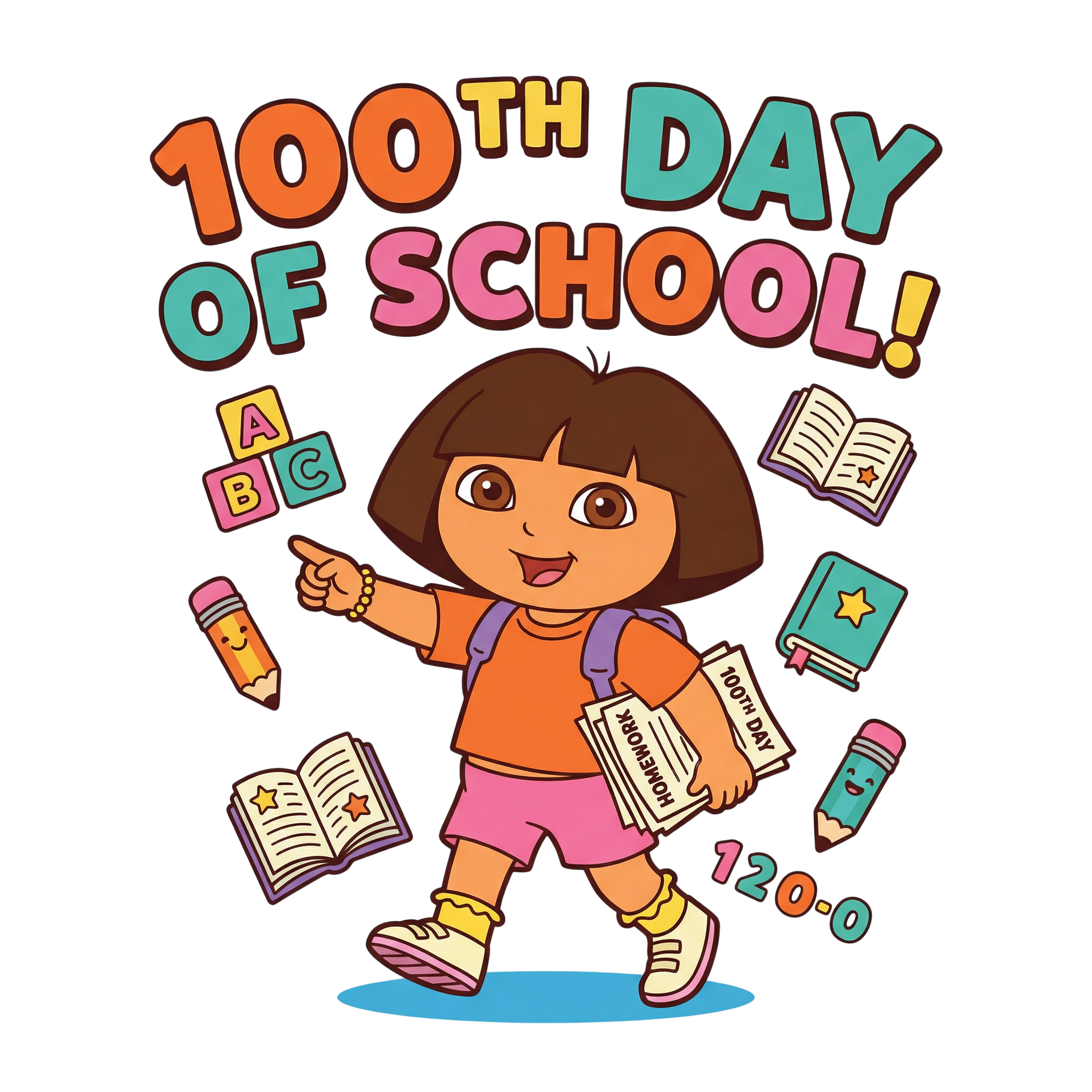 Hundredth Day School Explorer DTF Transfer