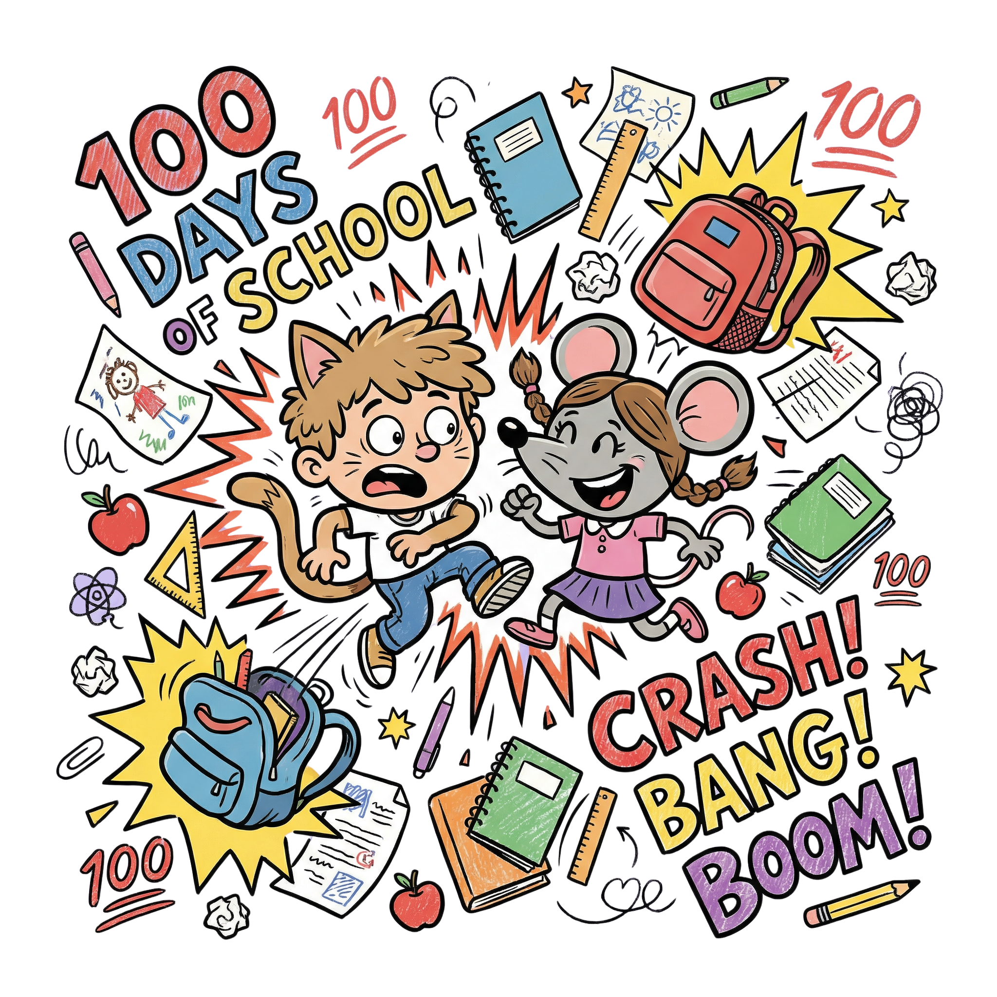 Hundred Days School Fun DTF Transfer