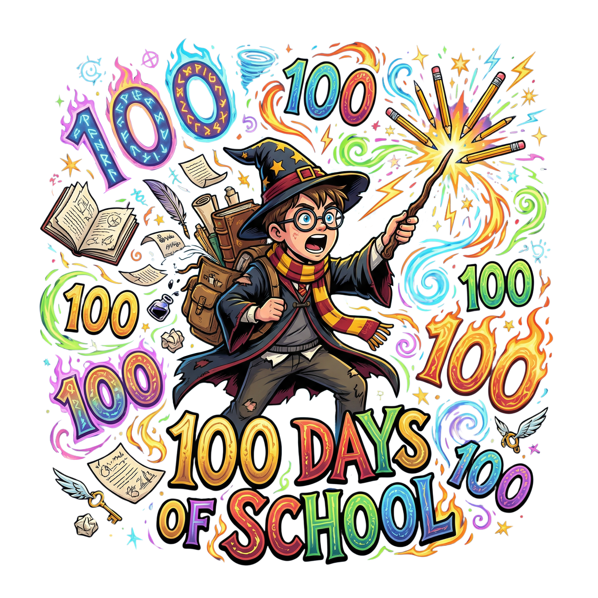Hundred Days Magical Learning DTF Transfer