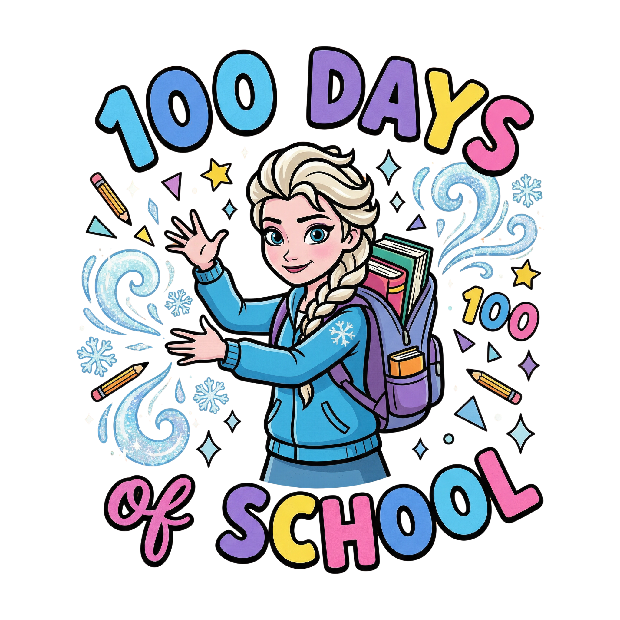 Hundred Days Frozen School Adventure DTF Transfer