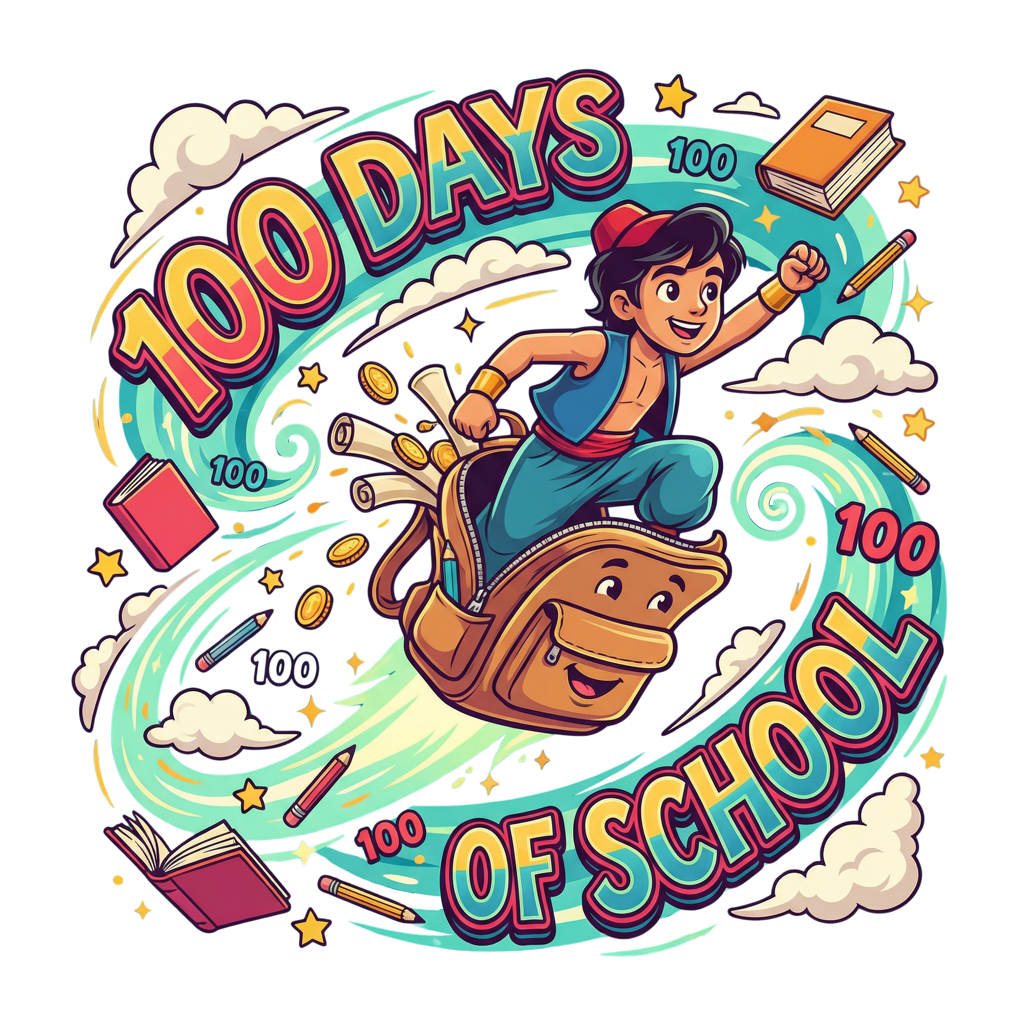 Hundred Days School Magic Adventure DTF Transfer