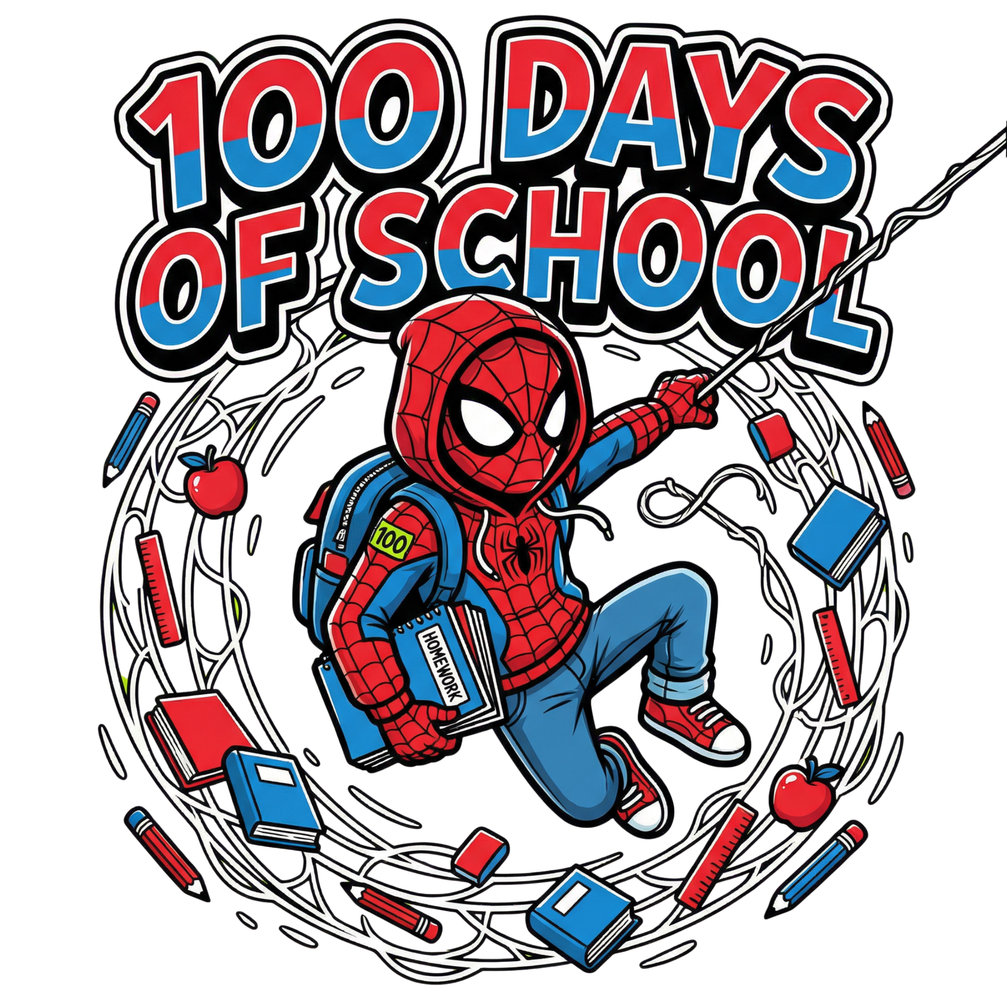 Hundred Days Superhero School Adventure DTF Transfer