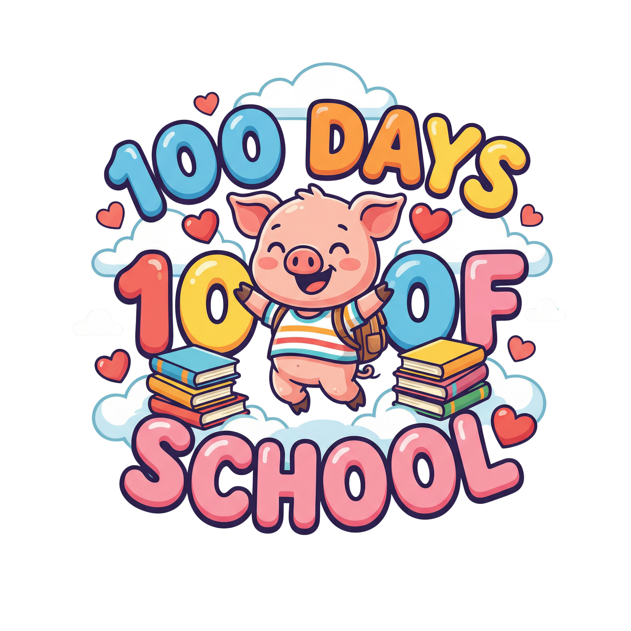 Hundred Days Happy School Celebration DTF Transfer