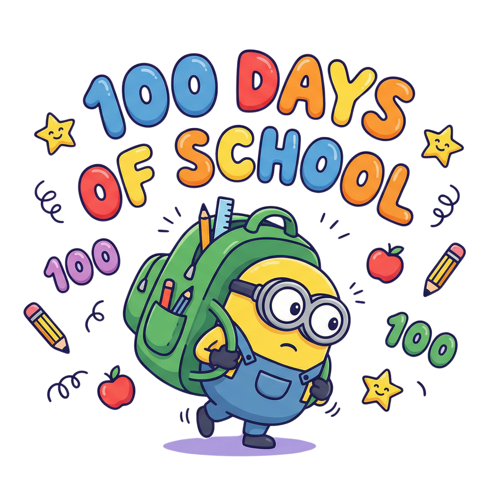 Hundred Days School Backpack Adventure DTF Transfer