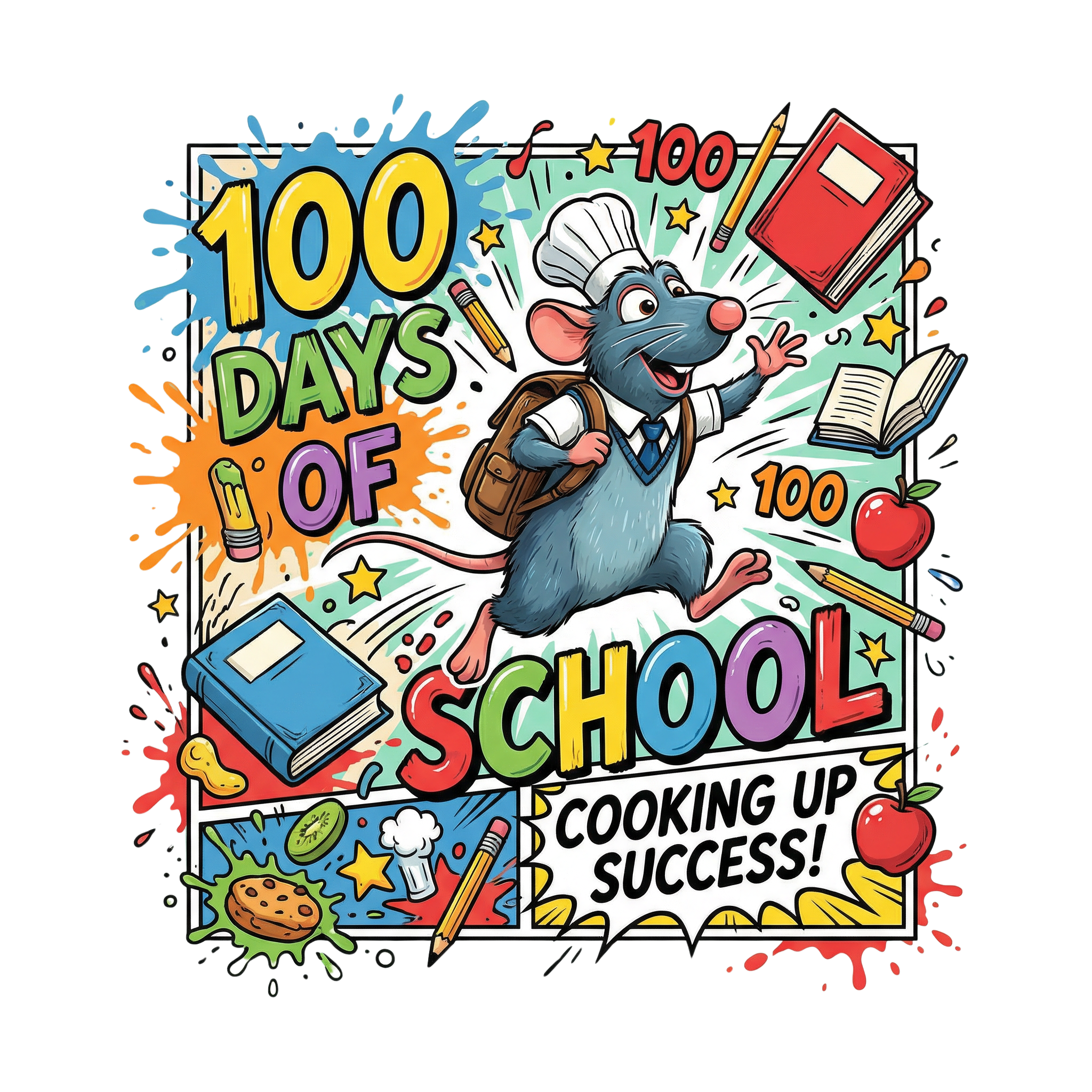 Hundred Days Cooking Up School Success DTF Transfer