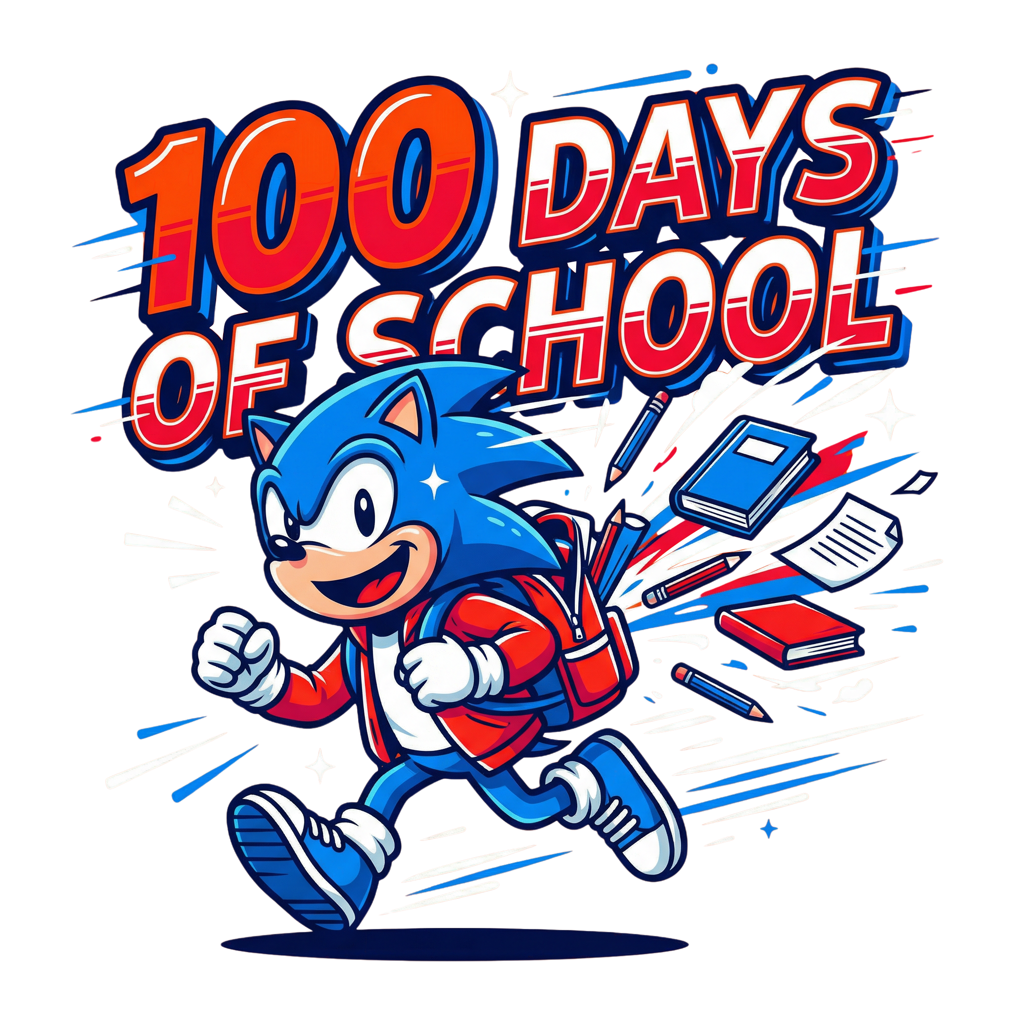 Hundred Days Speedy School Adventure DTF Transfer