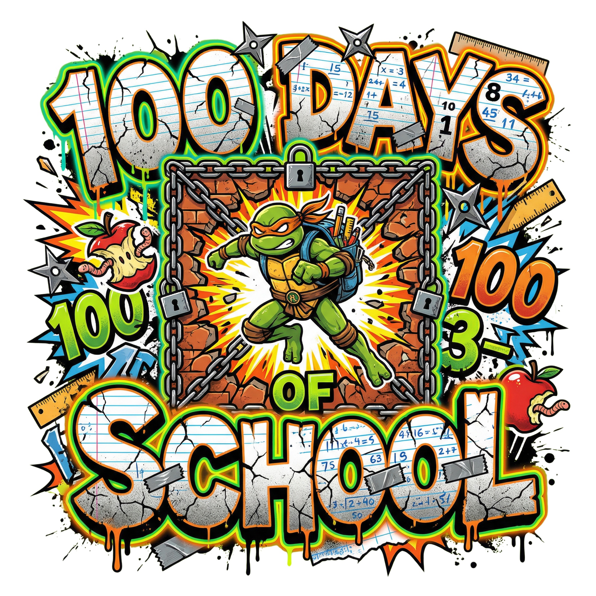 Hundred Days Ninja School Adventure DTF Transfer