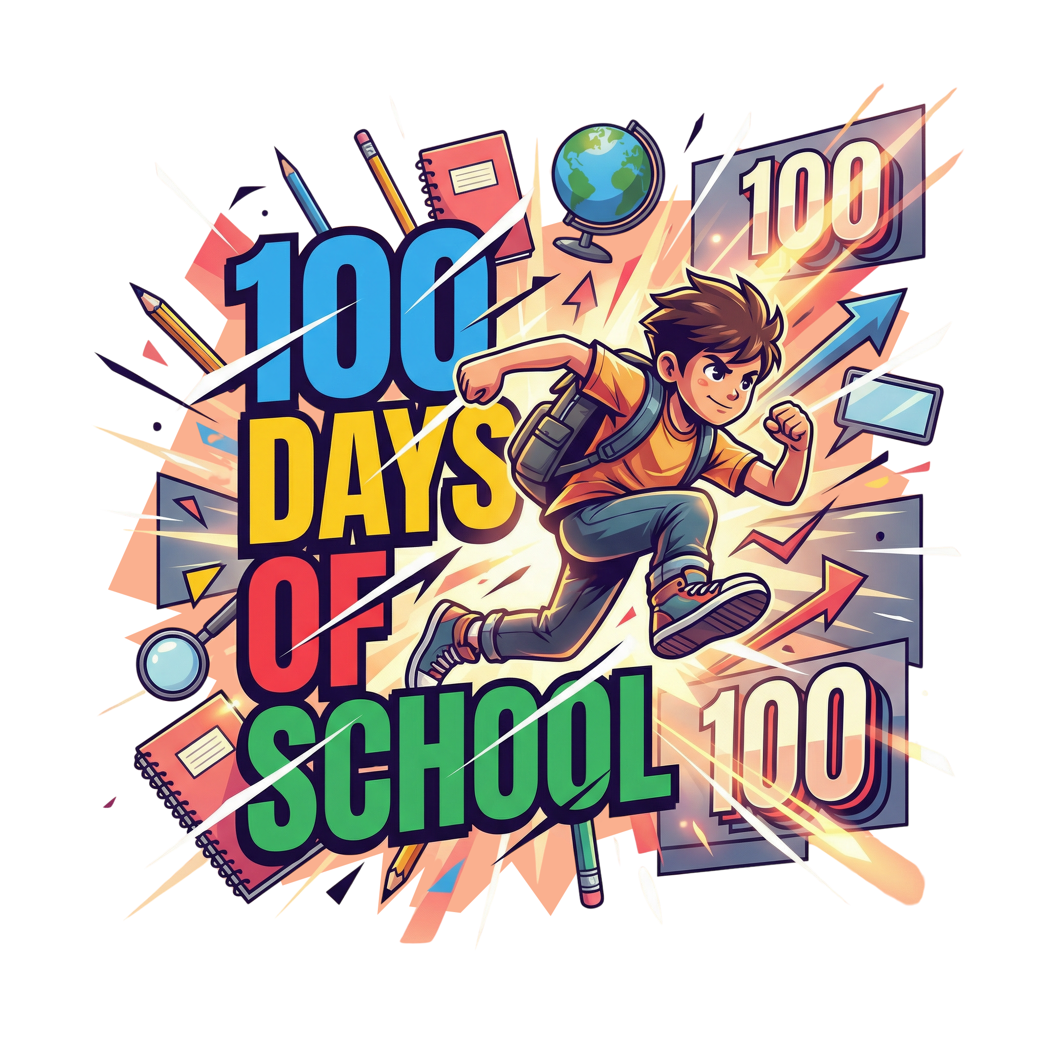 Hundred Days School Hero Adventure DTF Transfer