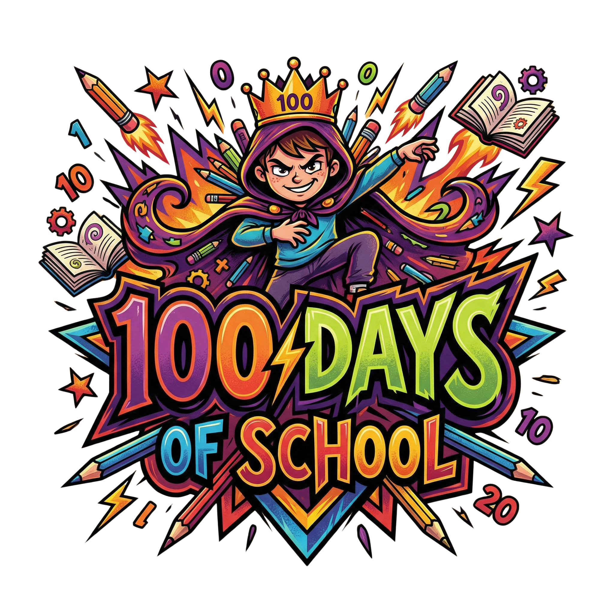 Hundred Days School King Adventure DTF Transfer