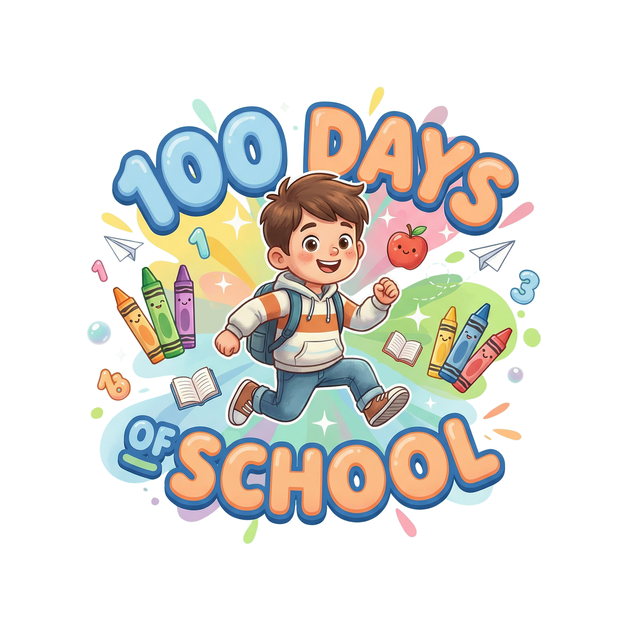 Hundred Days Happy School Journey DTF Transfer