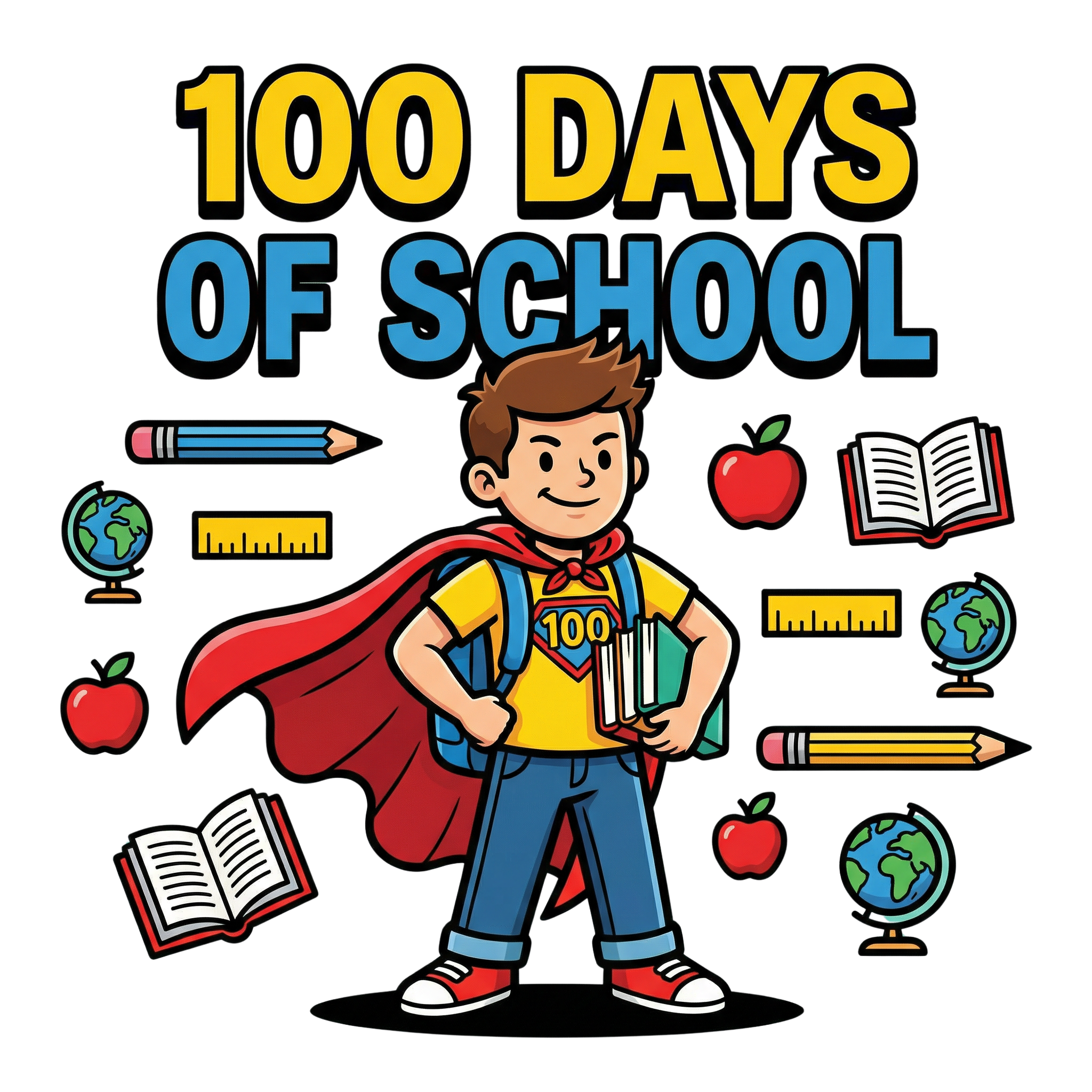 Hundred Days Super Student Hero DTF Transfer