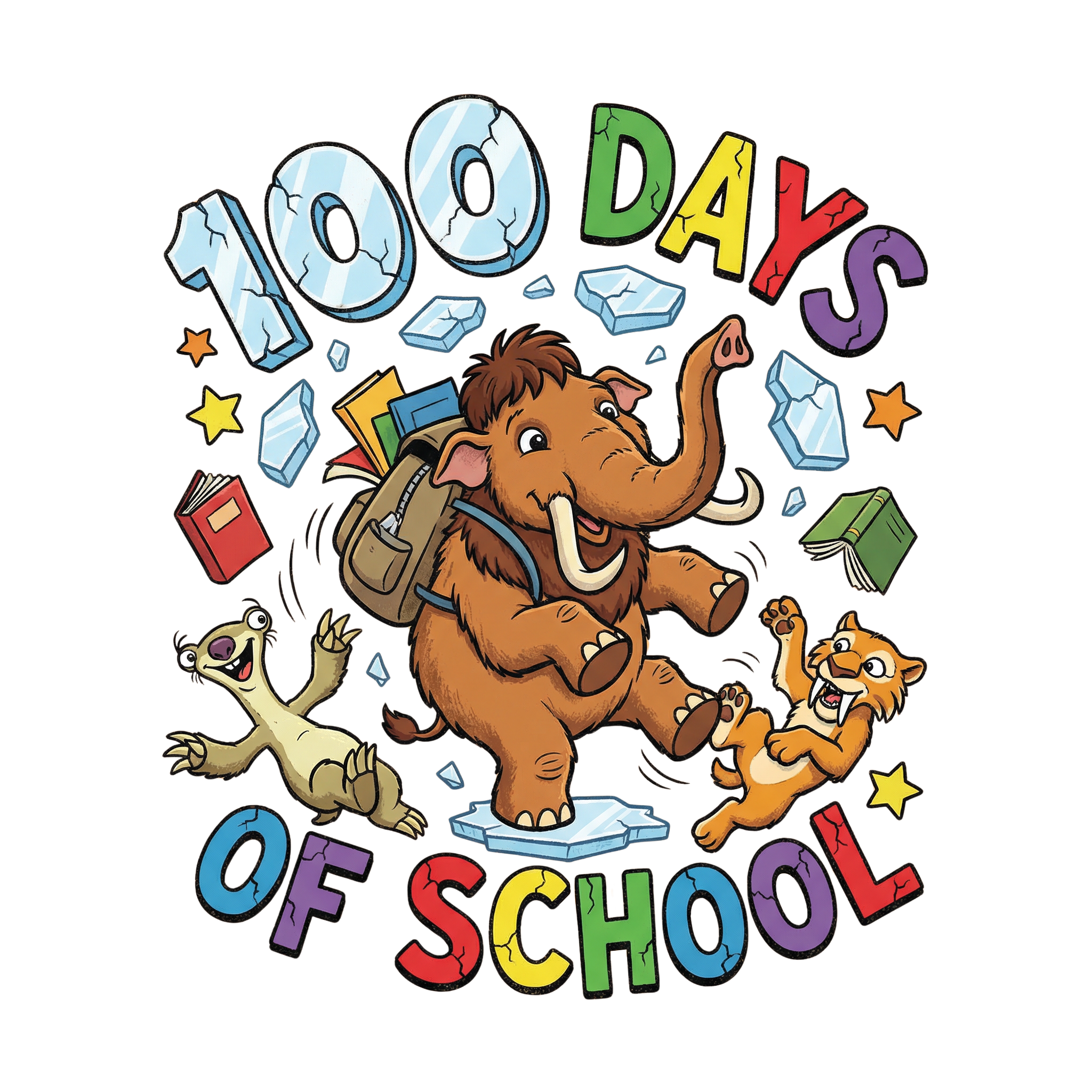 Hundred Days Prehistoric School Adventure DTF Transfer