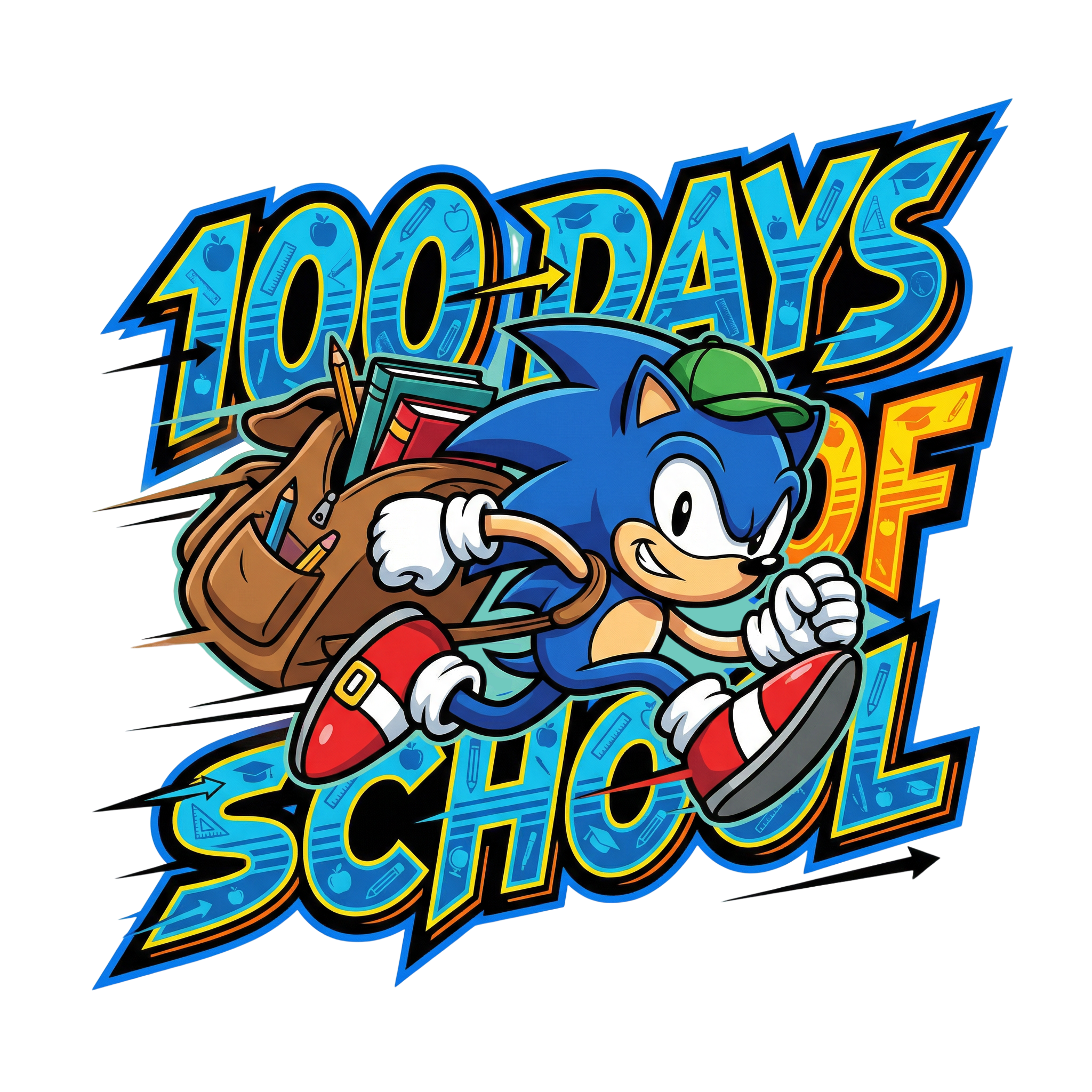 Hundred Days Speedy School Adventure DTF Transfer