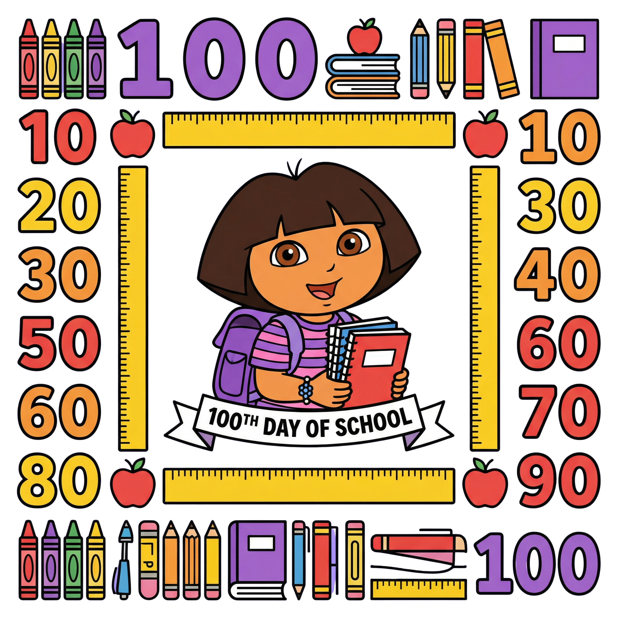 Hundred Days School Achievement Celebration DTF Transfer