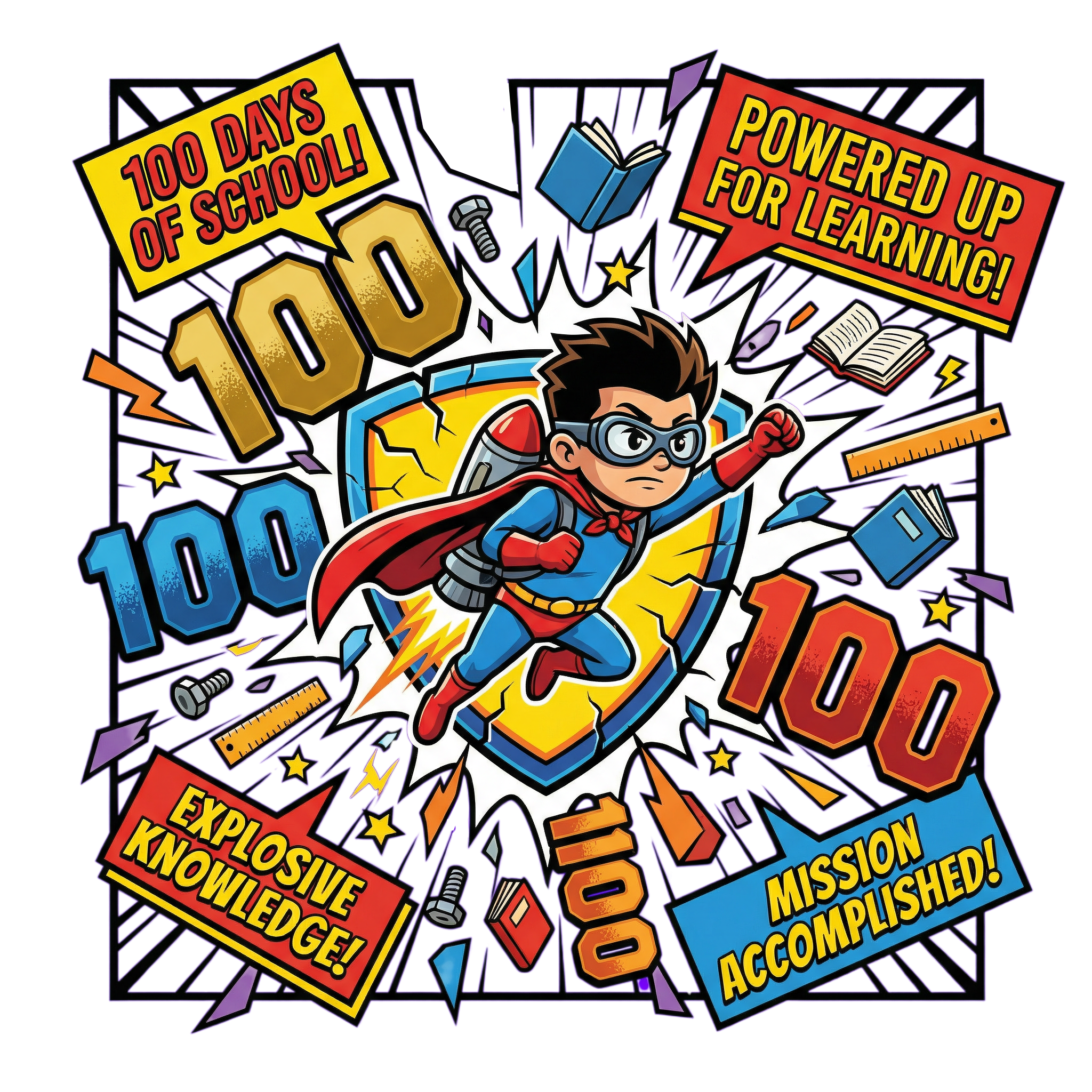 Hundred Days Creative School Adventure DTF Transfer