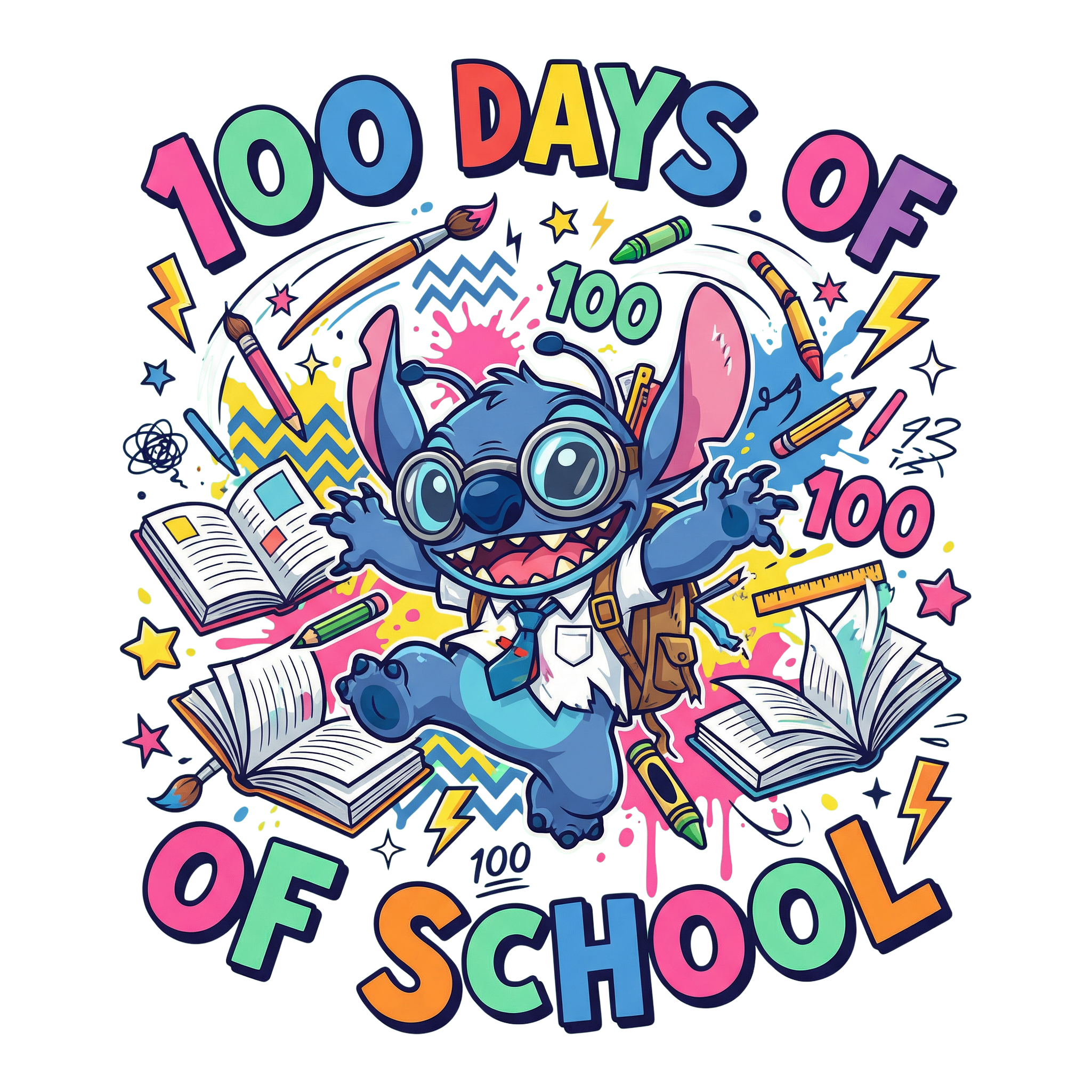 Hundred Days School Learning Buddy DTF Transfer