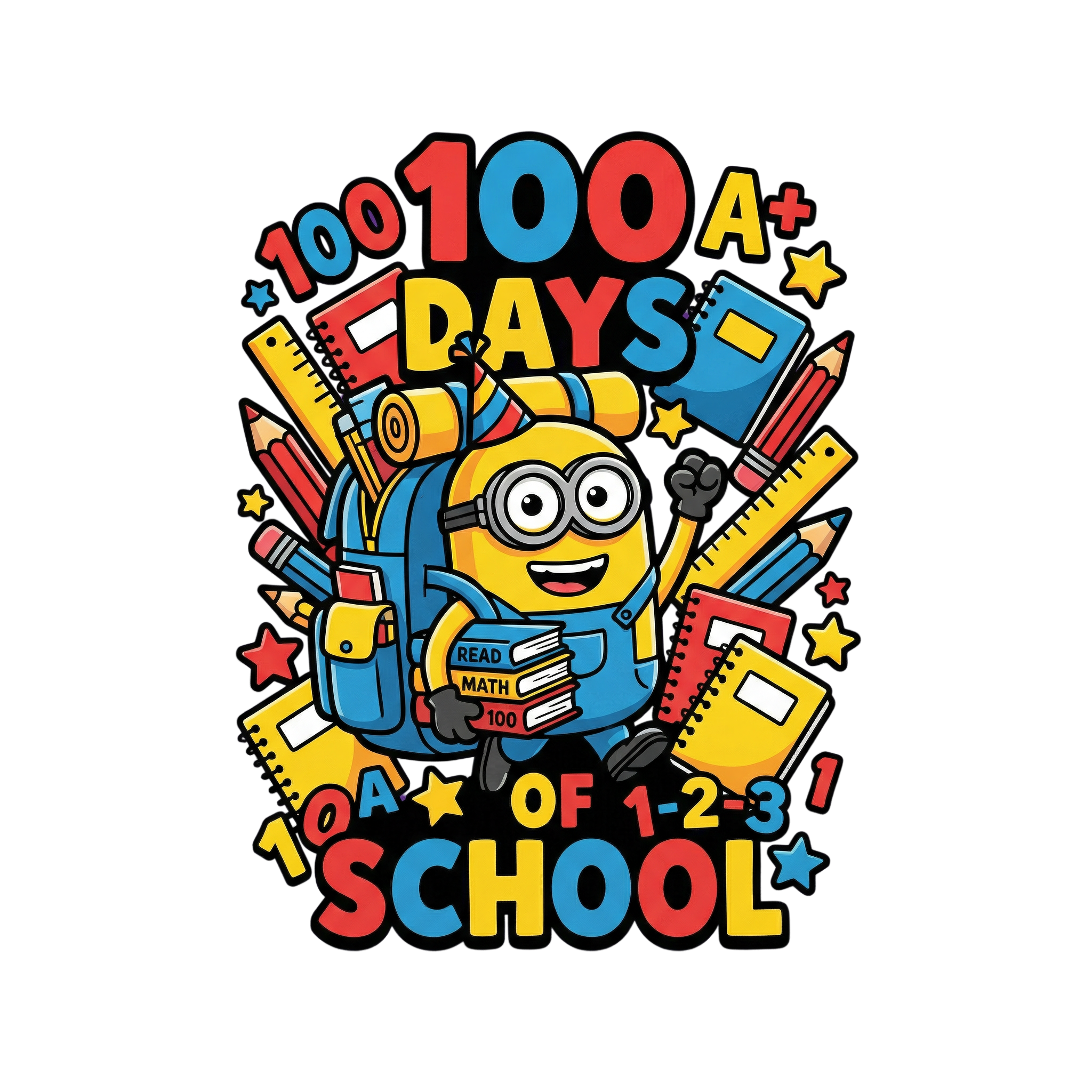 Hundred Days Smart School Celebration DTF Transfer
