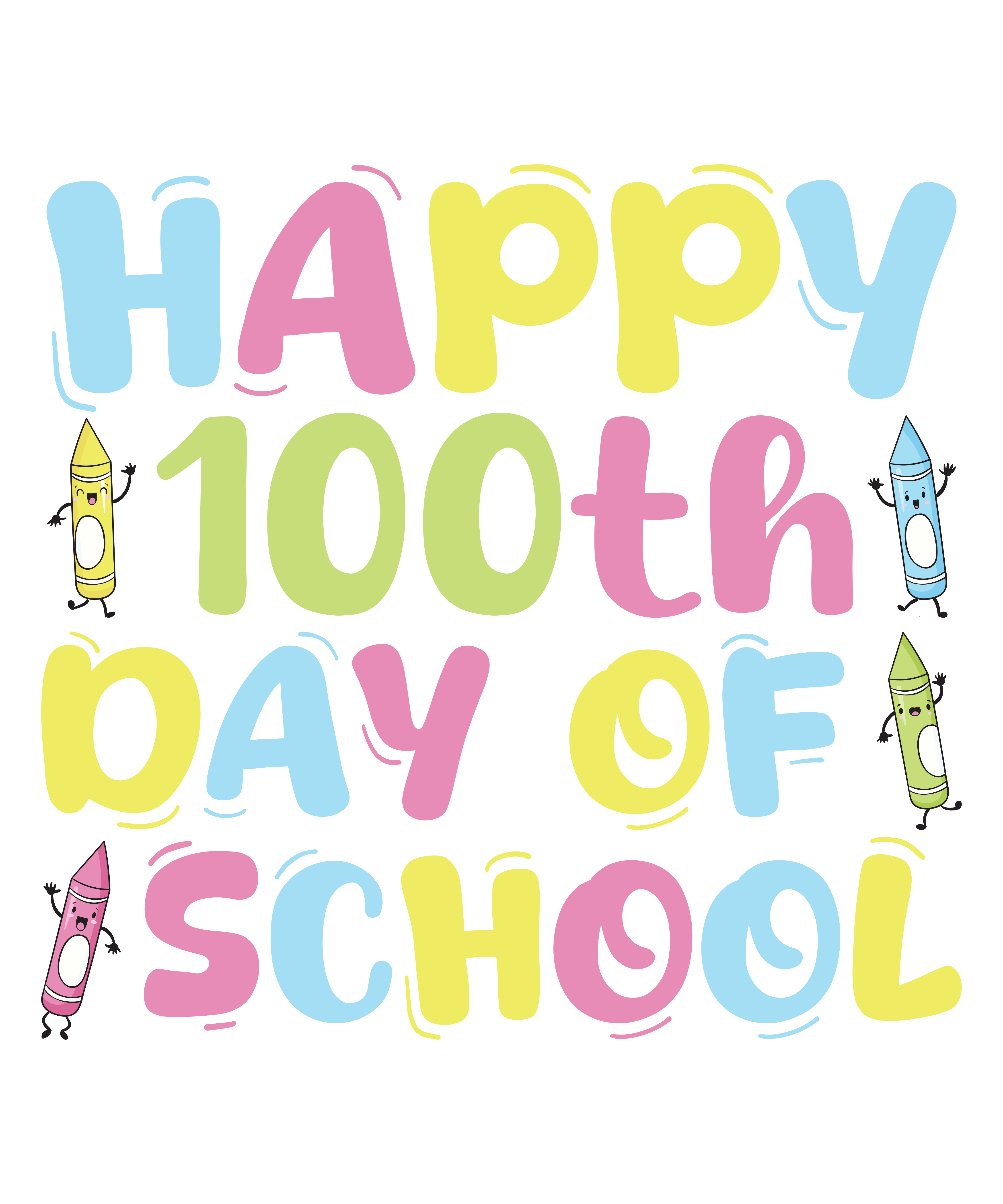 School Fun 100 Days Strong DTF Transfer