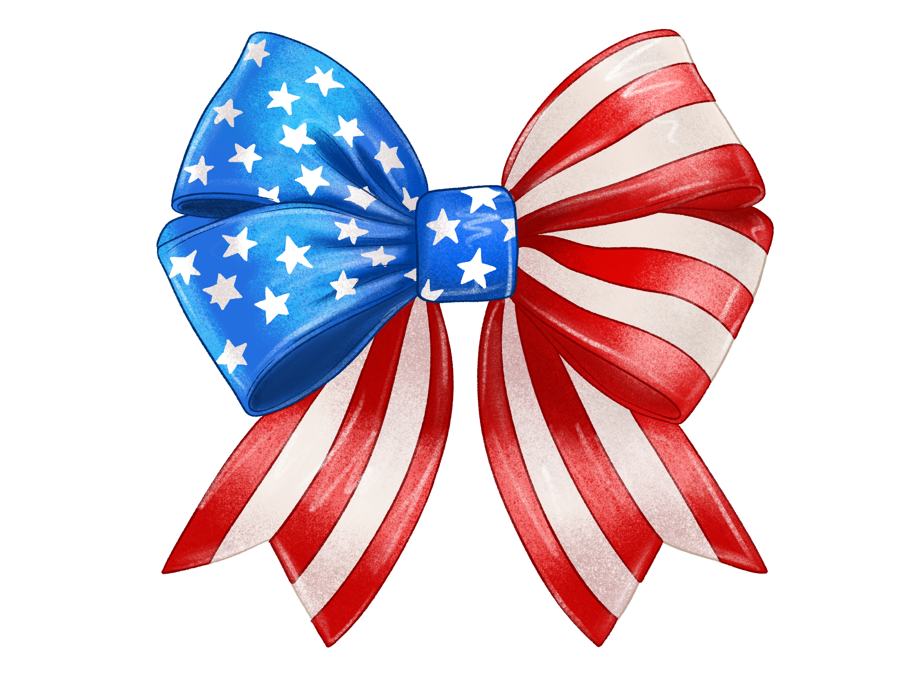 American Flag Bow DTF Transfer