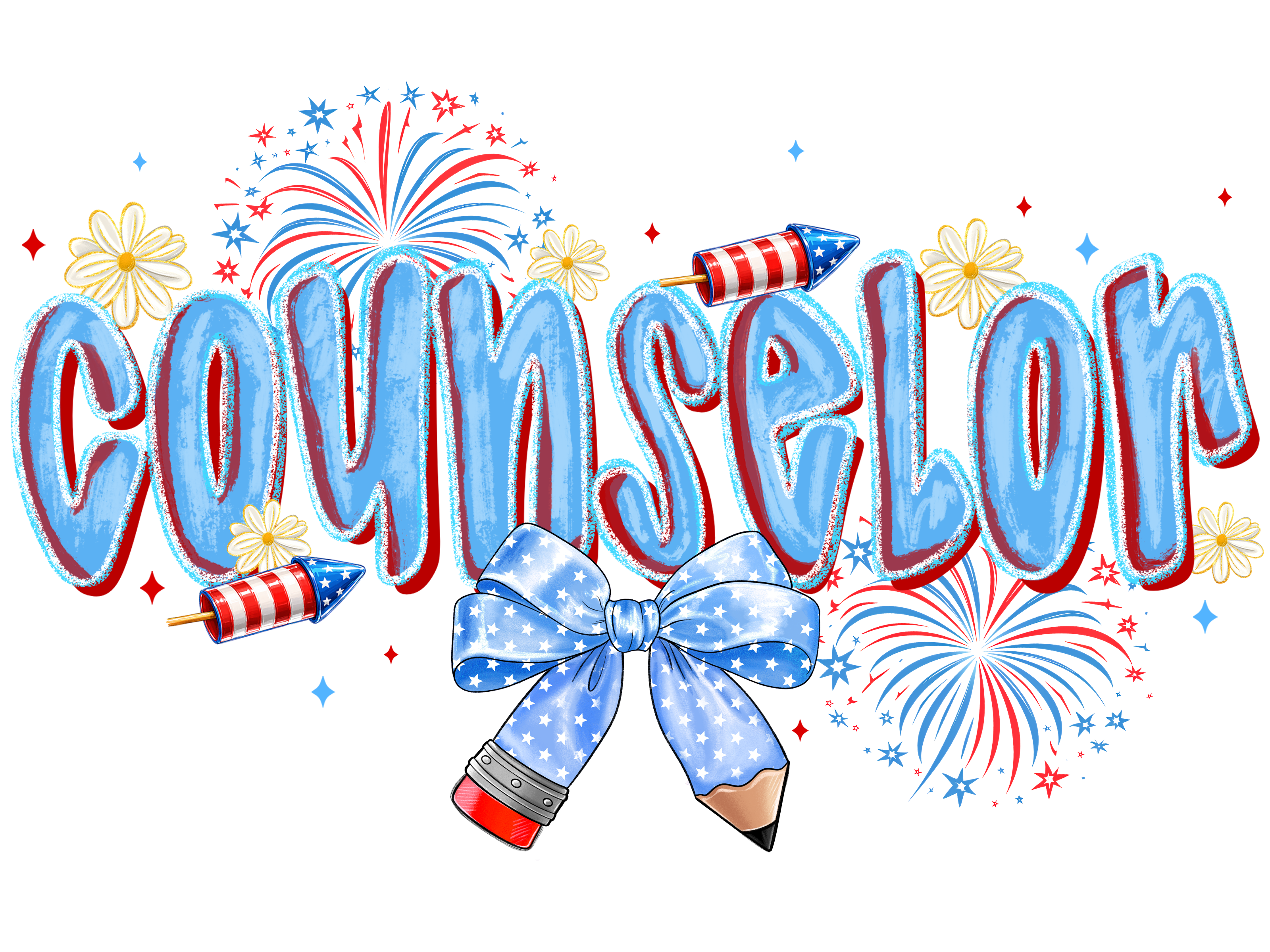 Patriotic School Counselor DTF Transfer