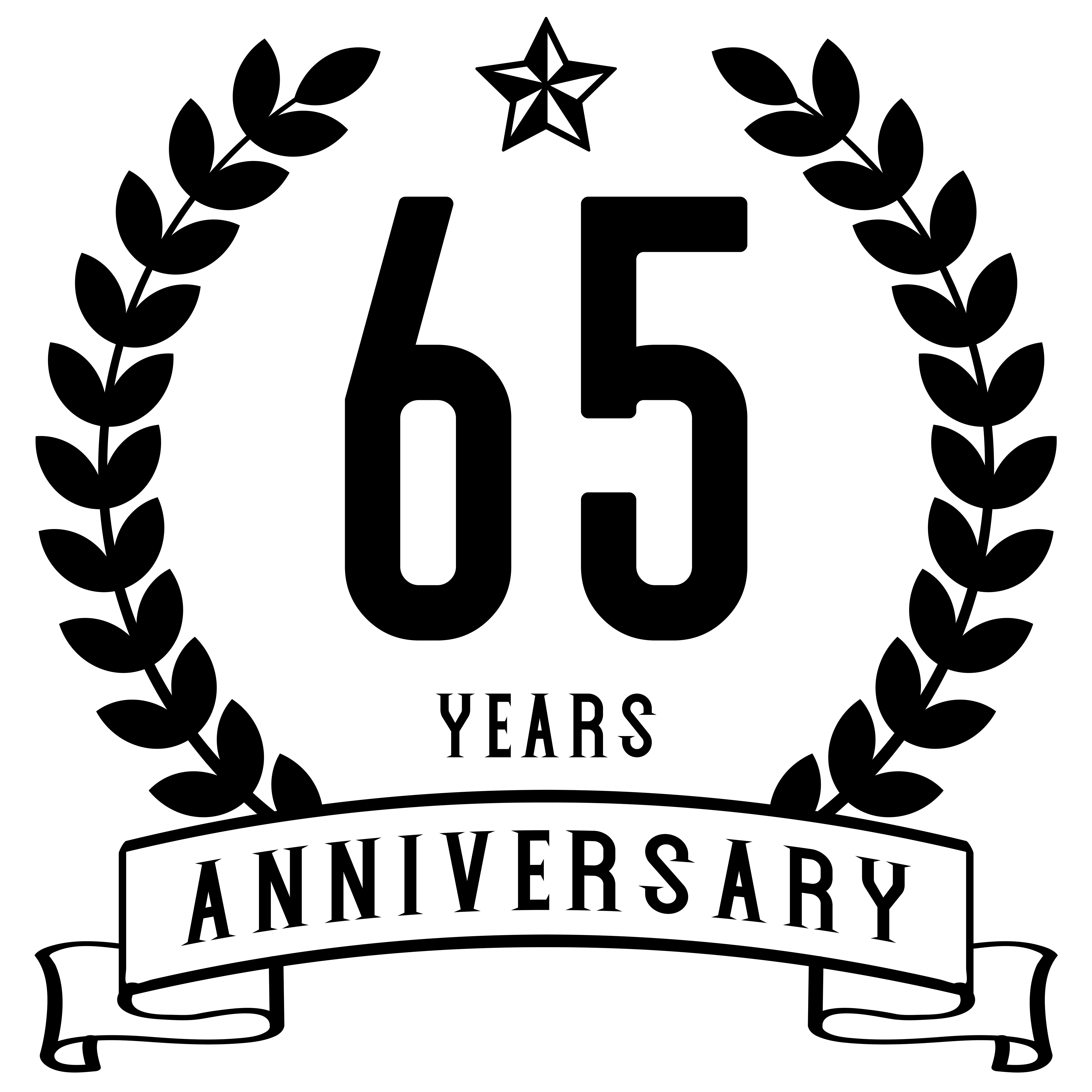 65 Years Anniversary DTF Transfer