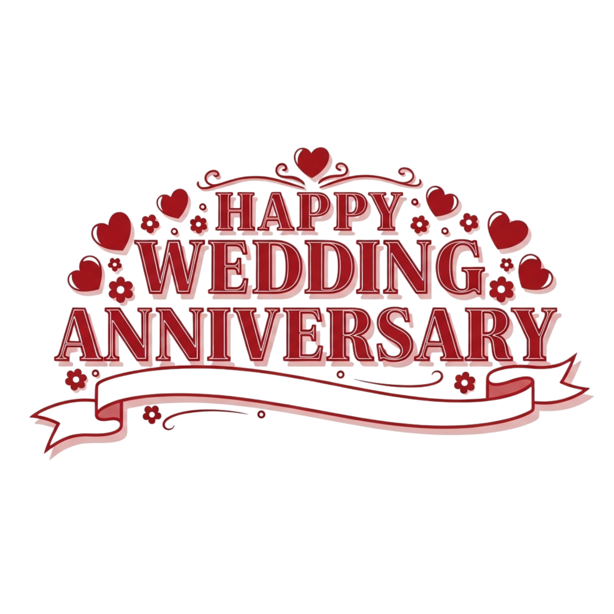 Classic Wedding Anniversary Banner DTF Transfer