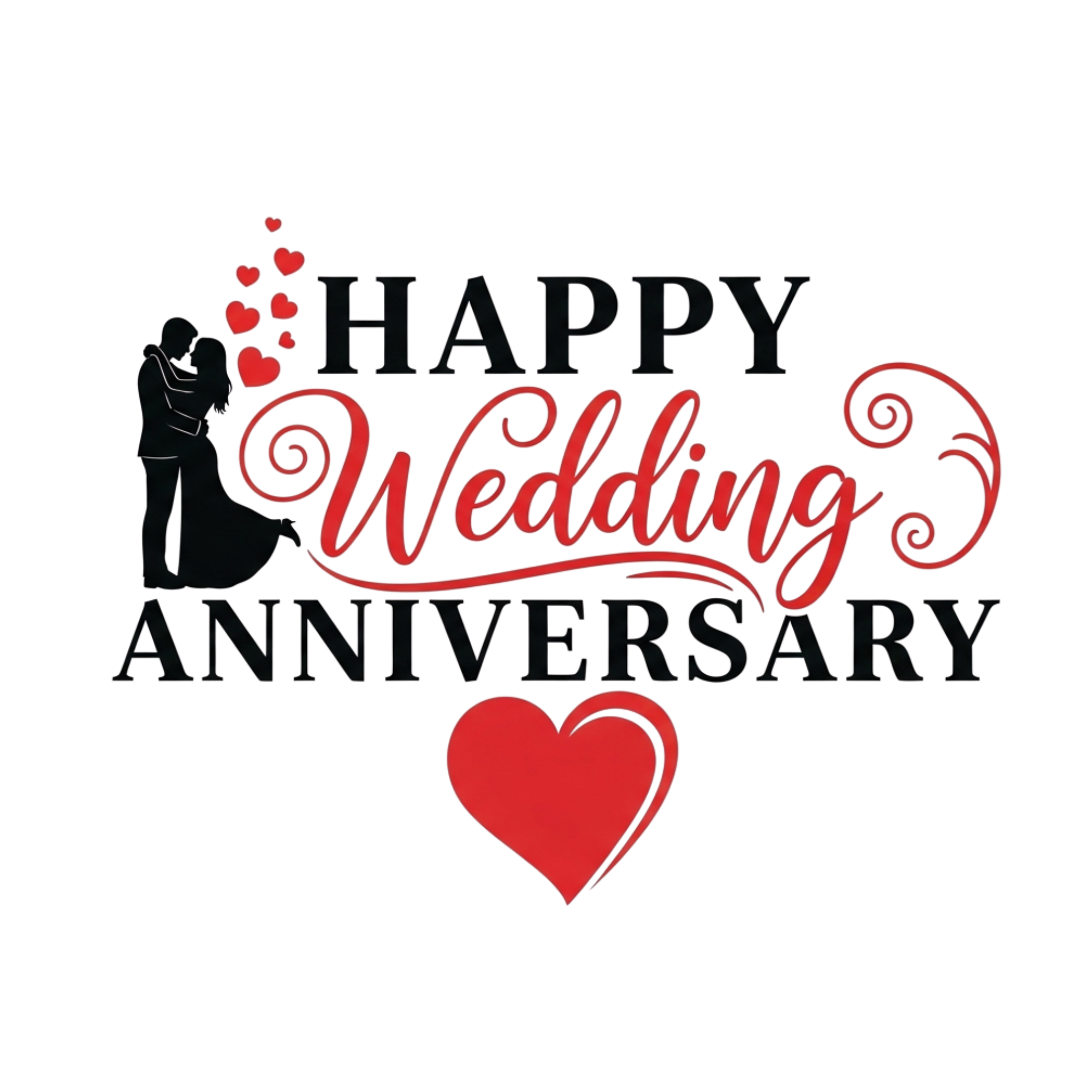 Romantic Wedding Anniversary Couple DTF Transfer