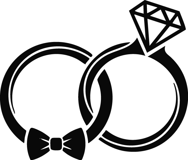 Bride And Groom Wedding Rings DTF Transfer