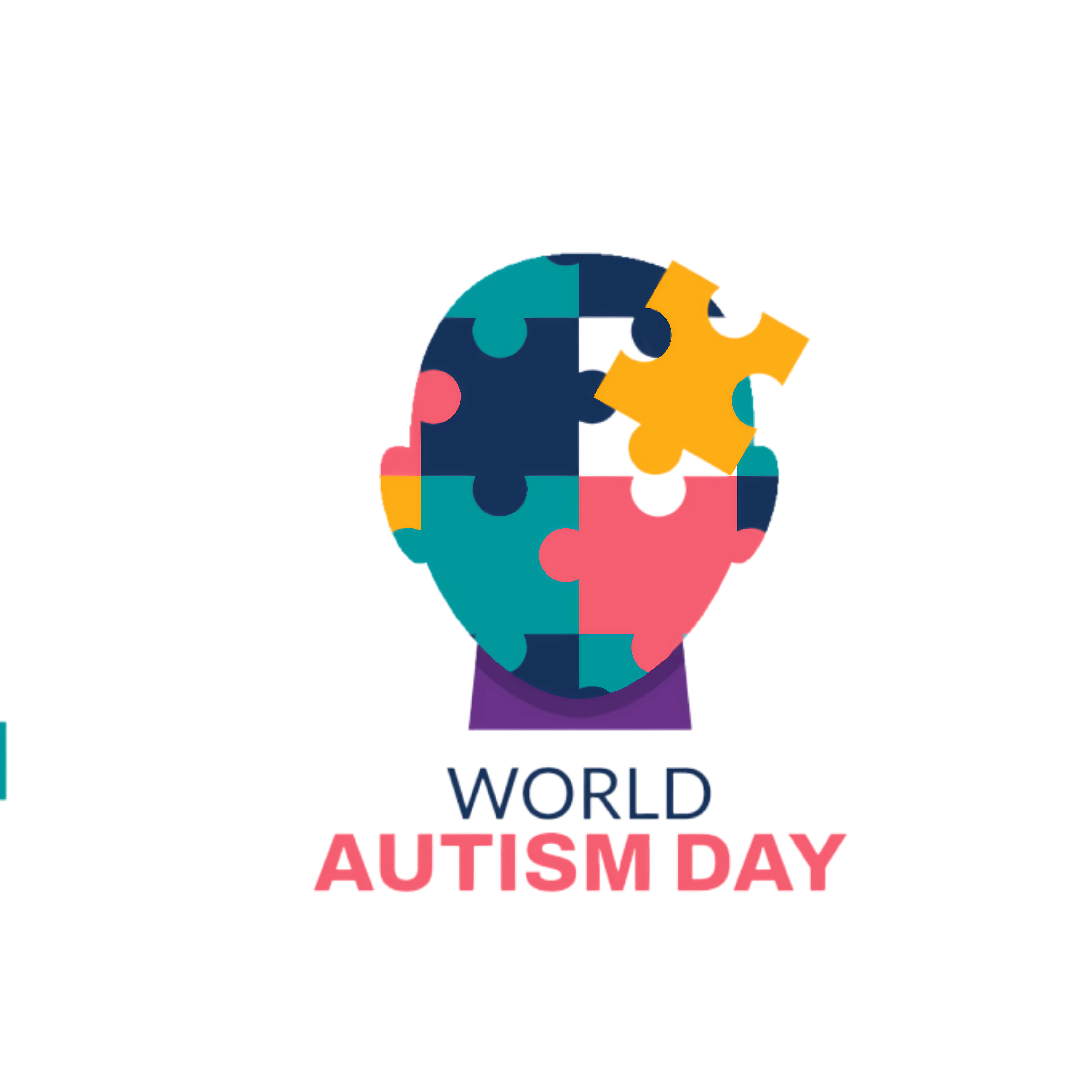 World Autism Day Puzzle Head DTF Transfer