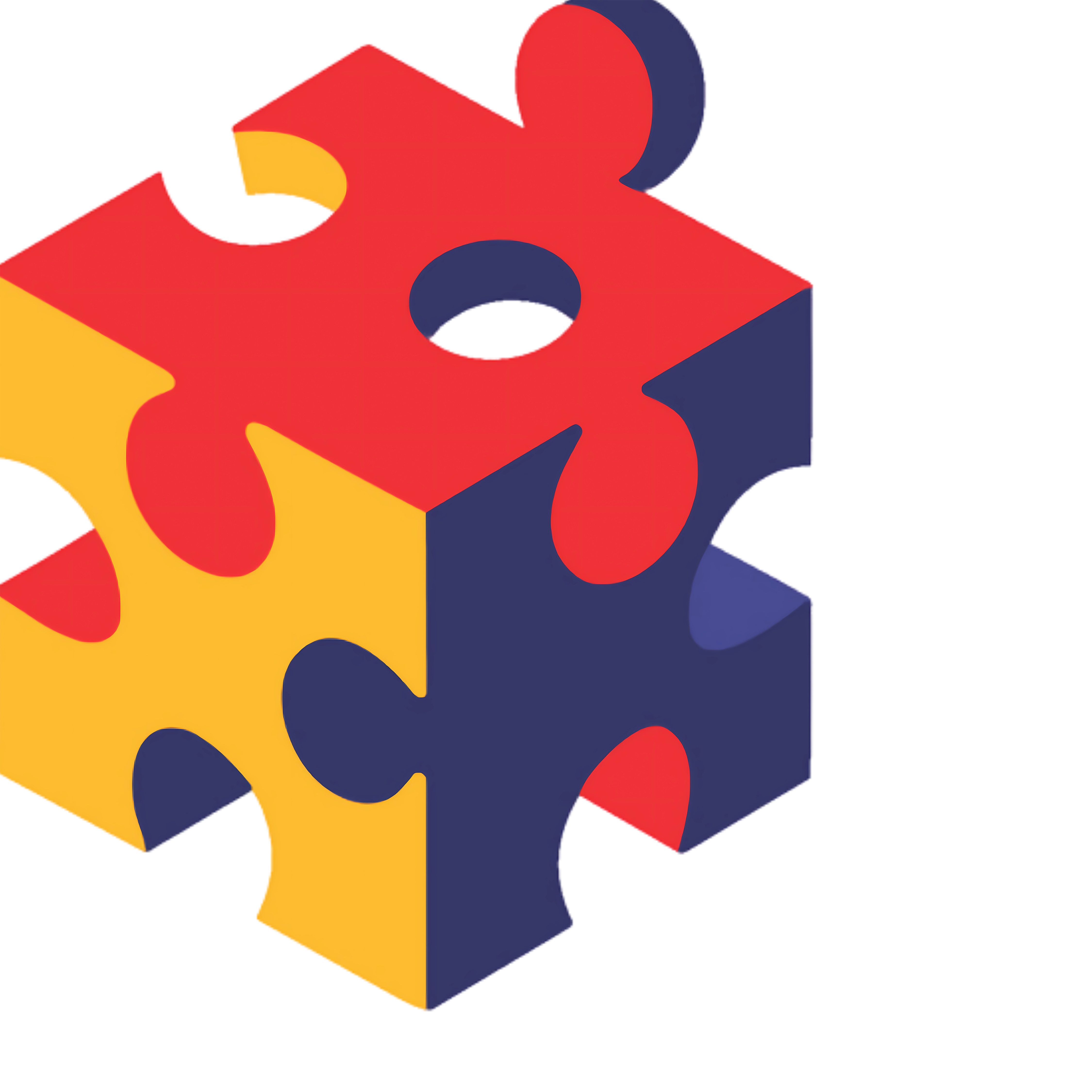 Colorful Autism Awareness Puzzle Cube DTF Transfer