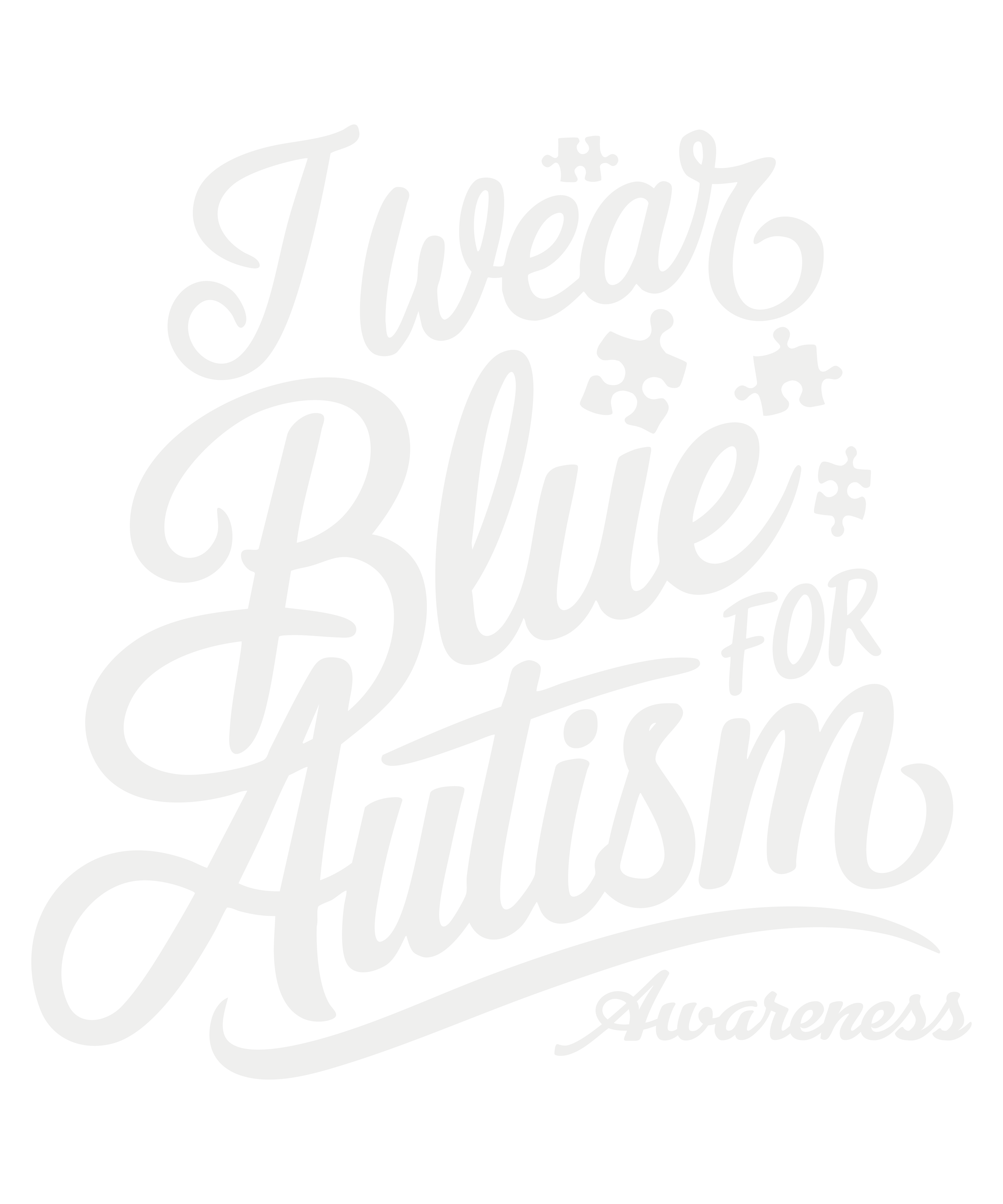 Wear Blue For Autism Awareness Quote DTF Transfer