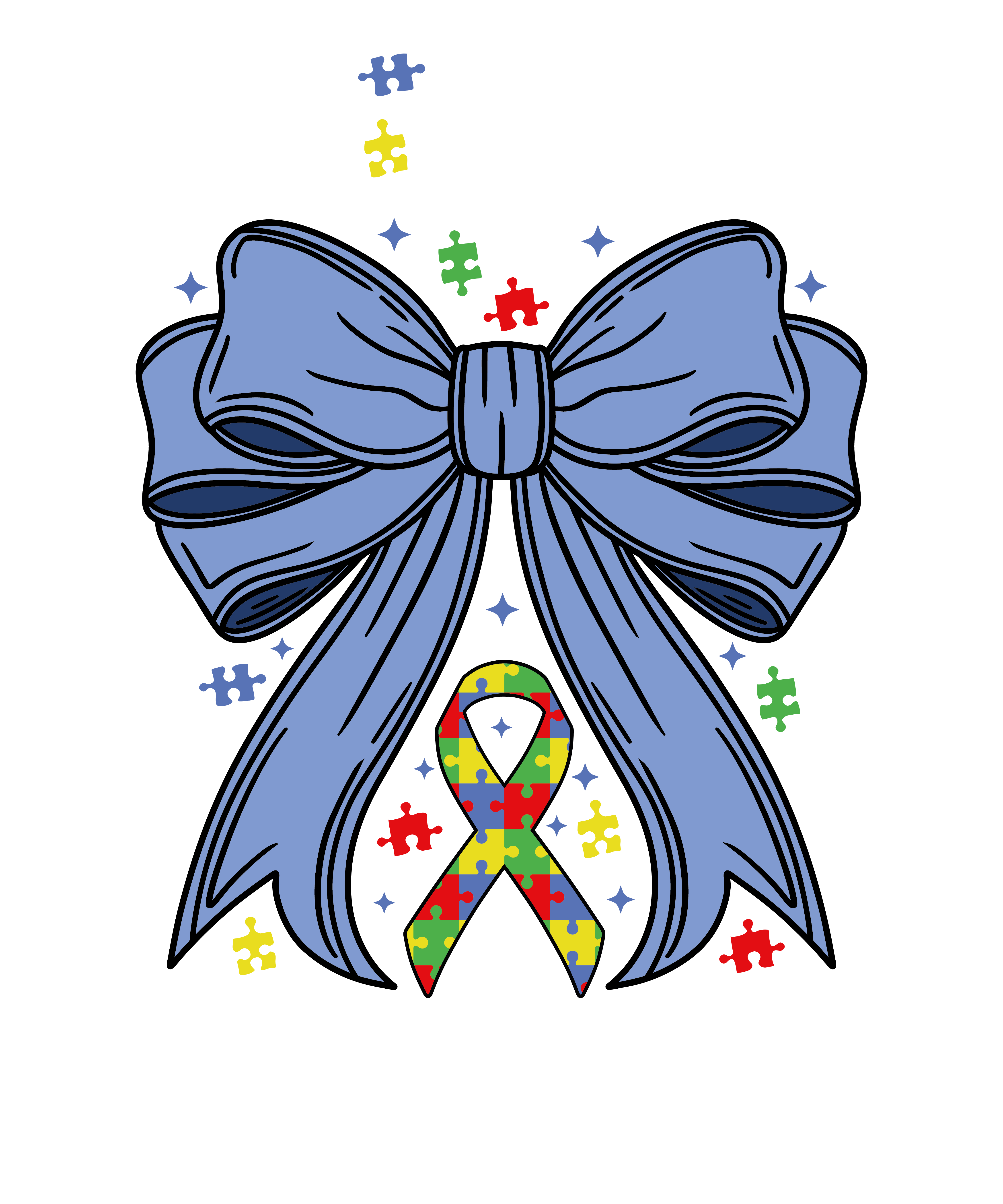 In April We Wear Blue DTF Transfer
