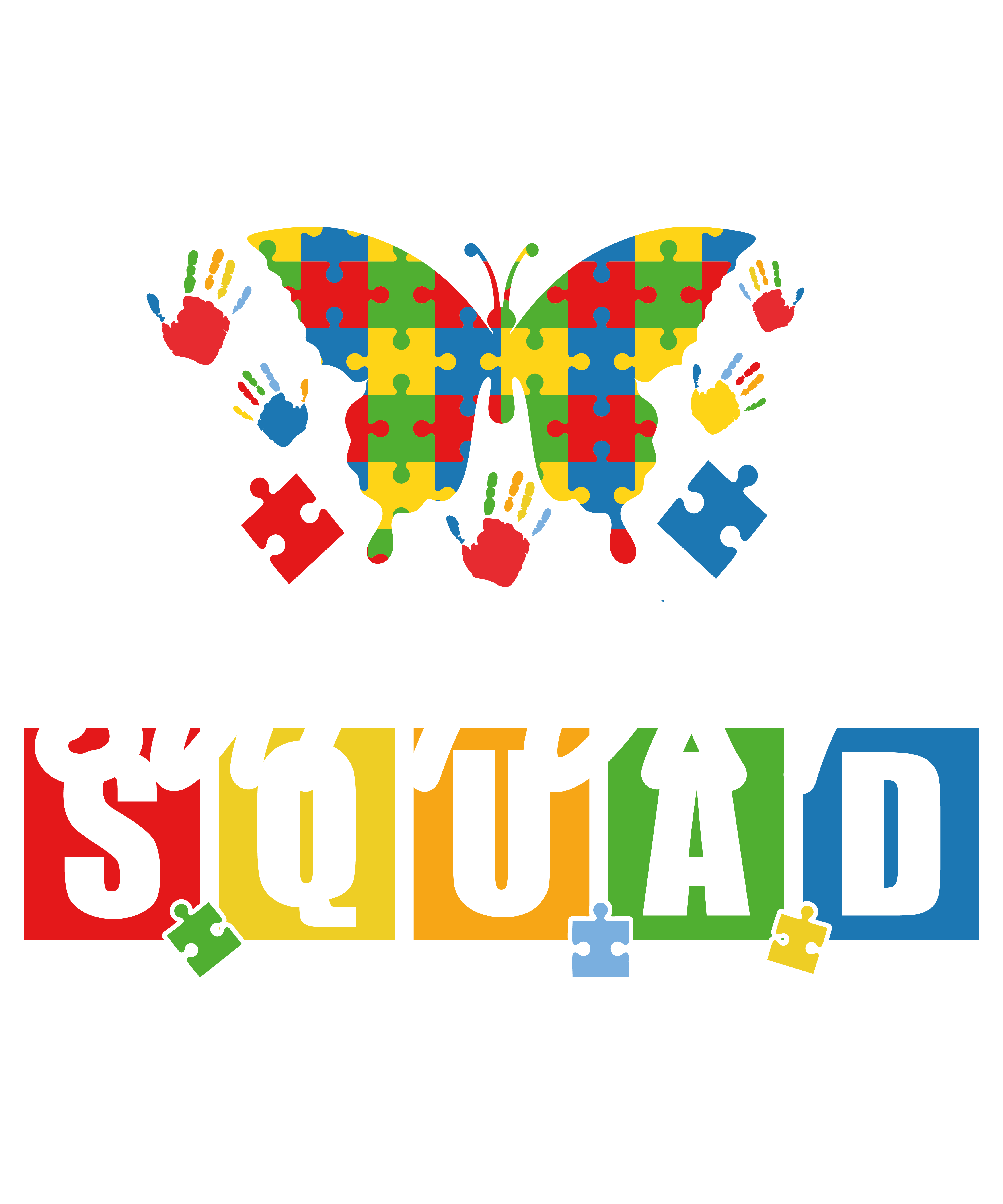 Support Squad Butterfly Autism Awareness DTF Transfer