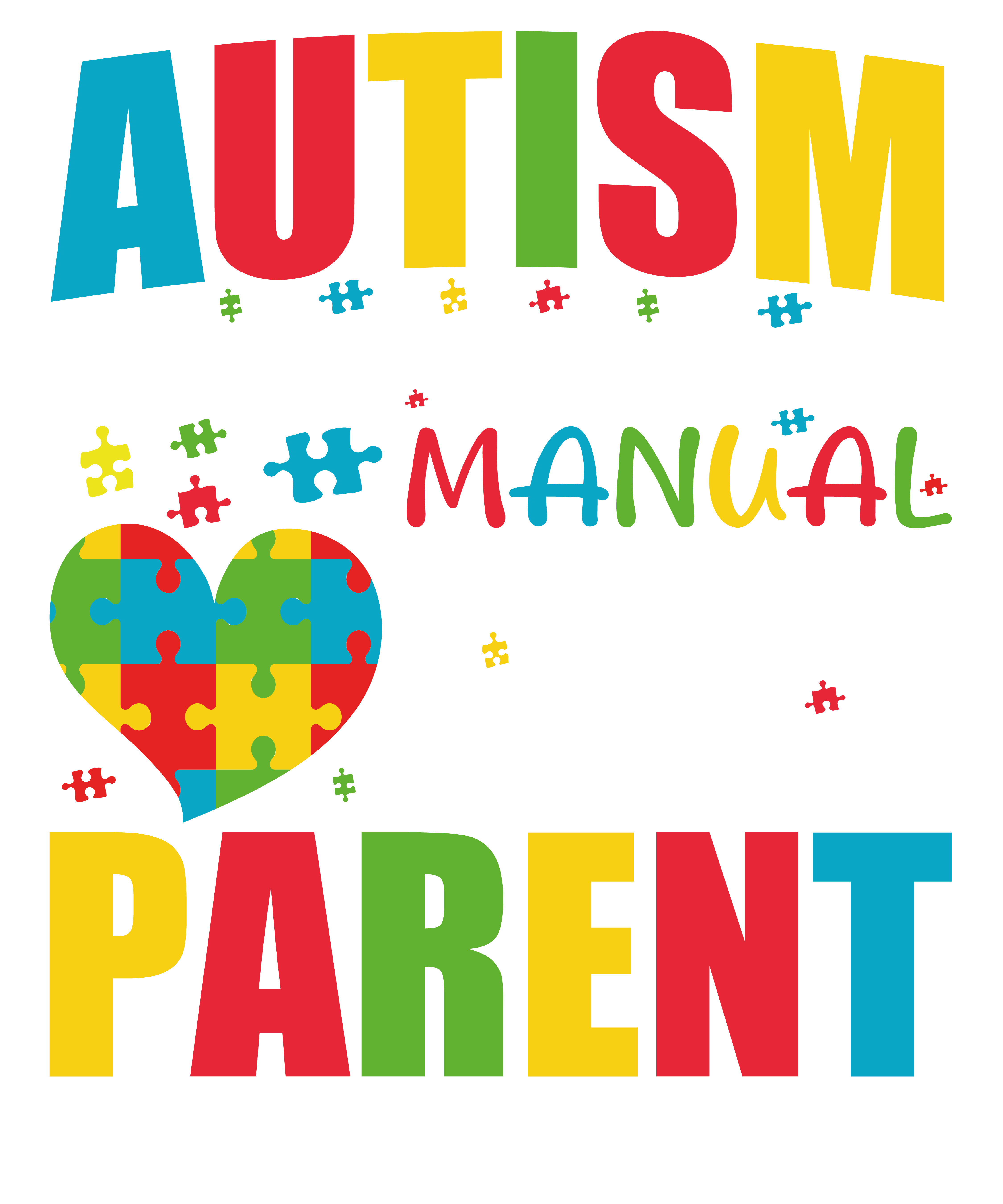Autism Parent Never Gives Up Awareness Quote DTF Transfer