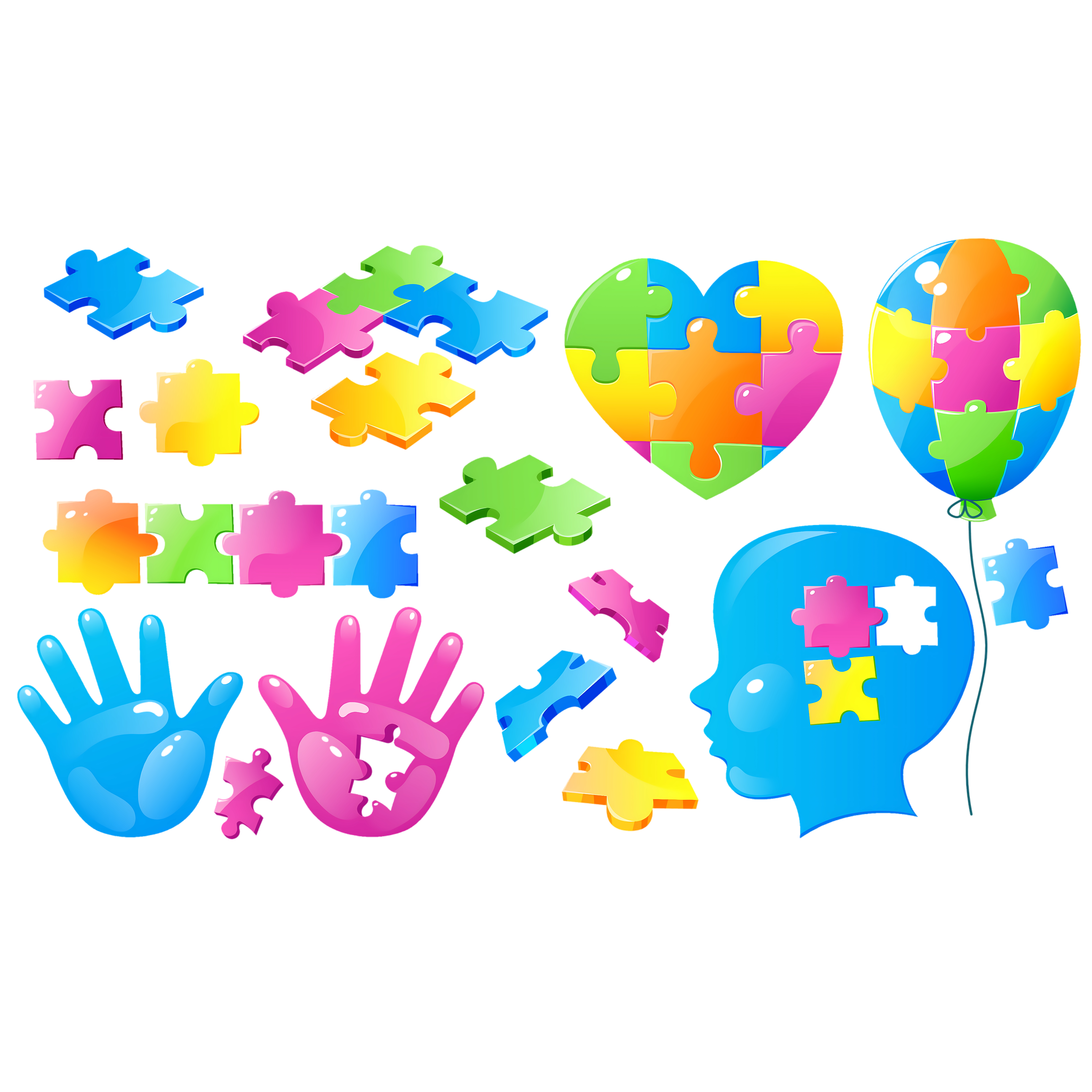 Colorful Autism Awareness Puzzle DTF Transfer