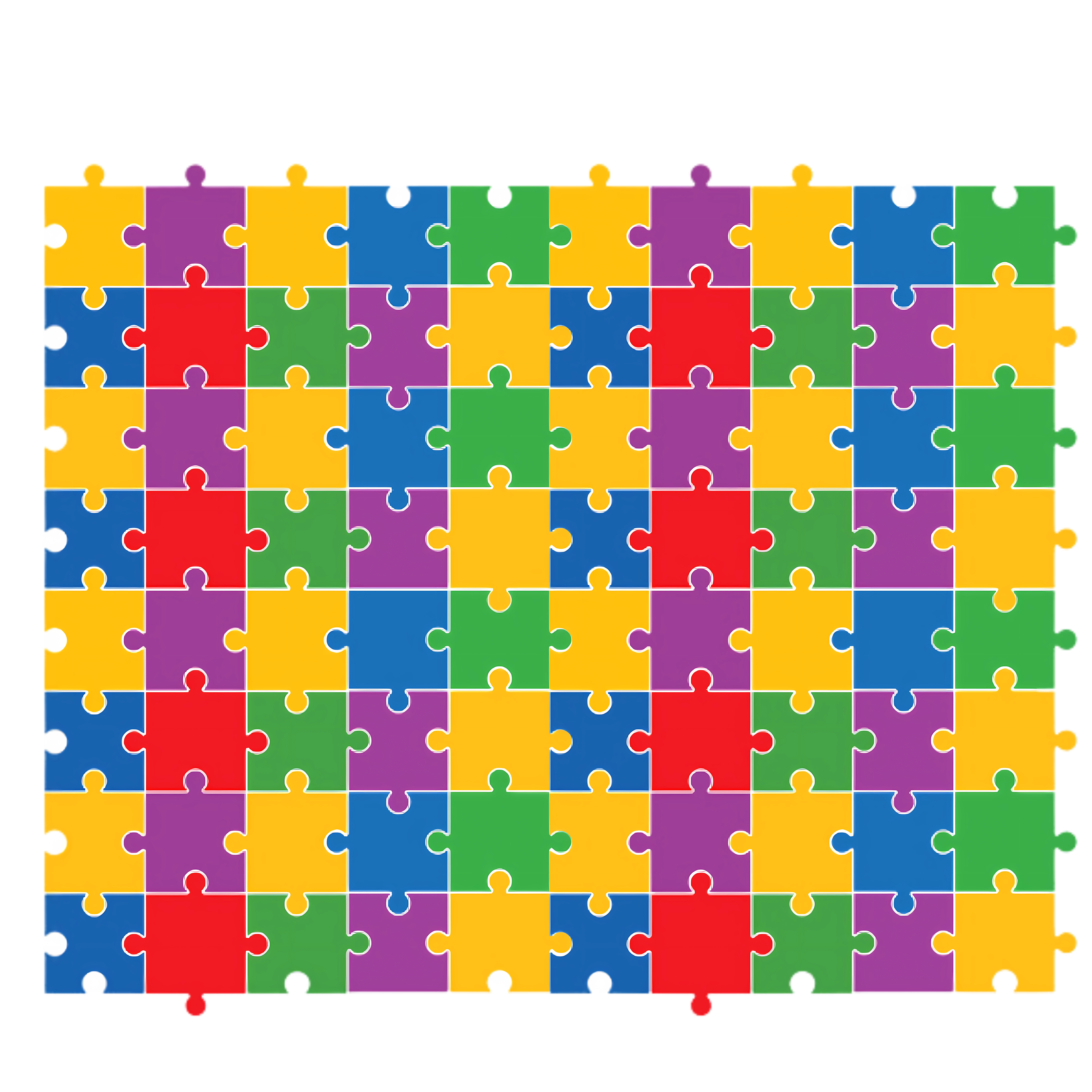 Colorful Autism Awareness Puzzle  DTF Transfer