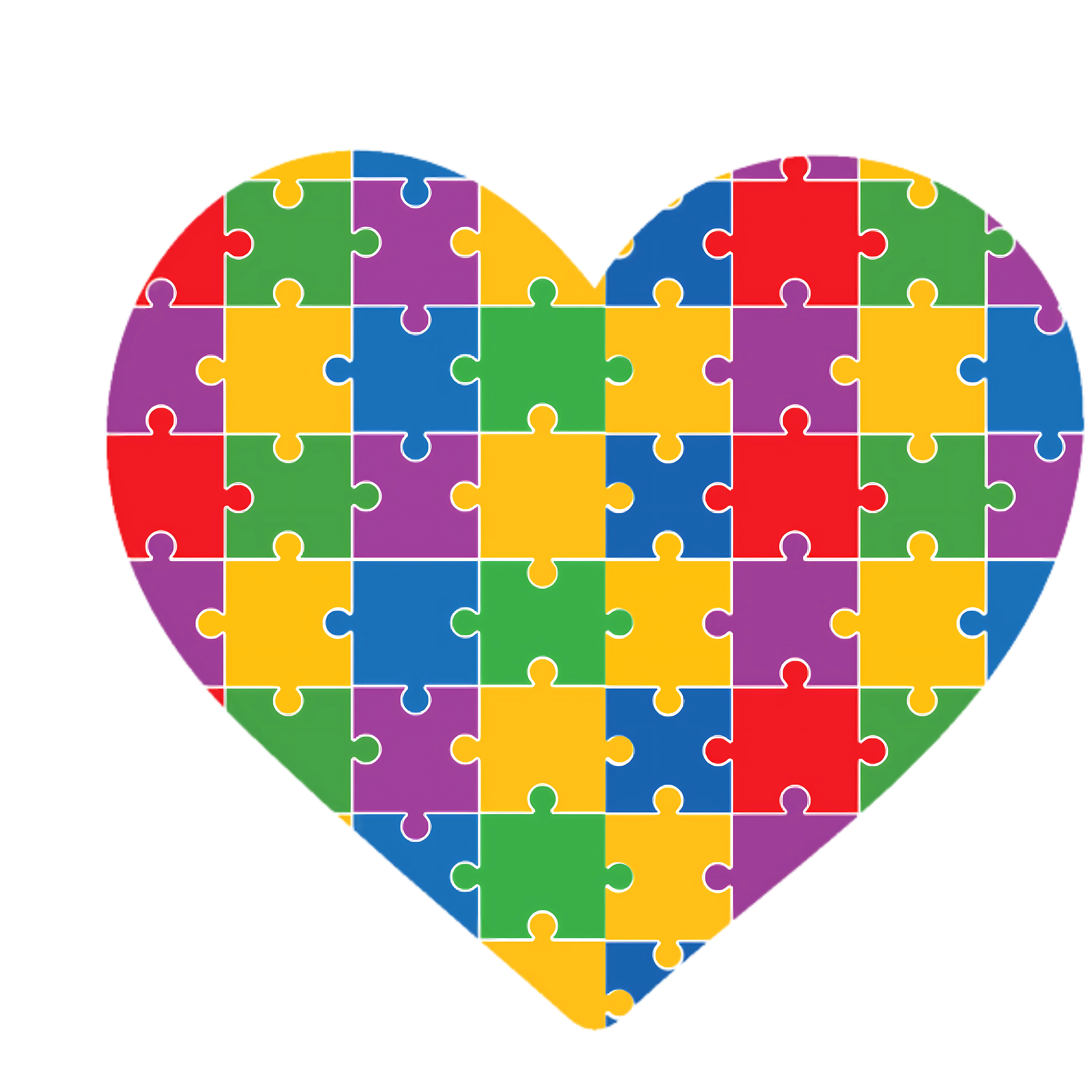 Autism Acceptance Puzzle Heart DTF Transfer