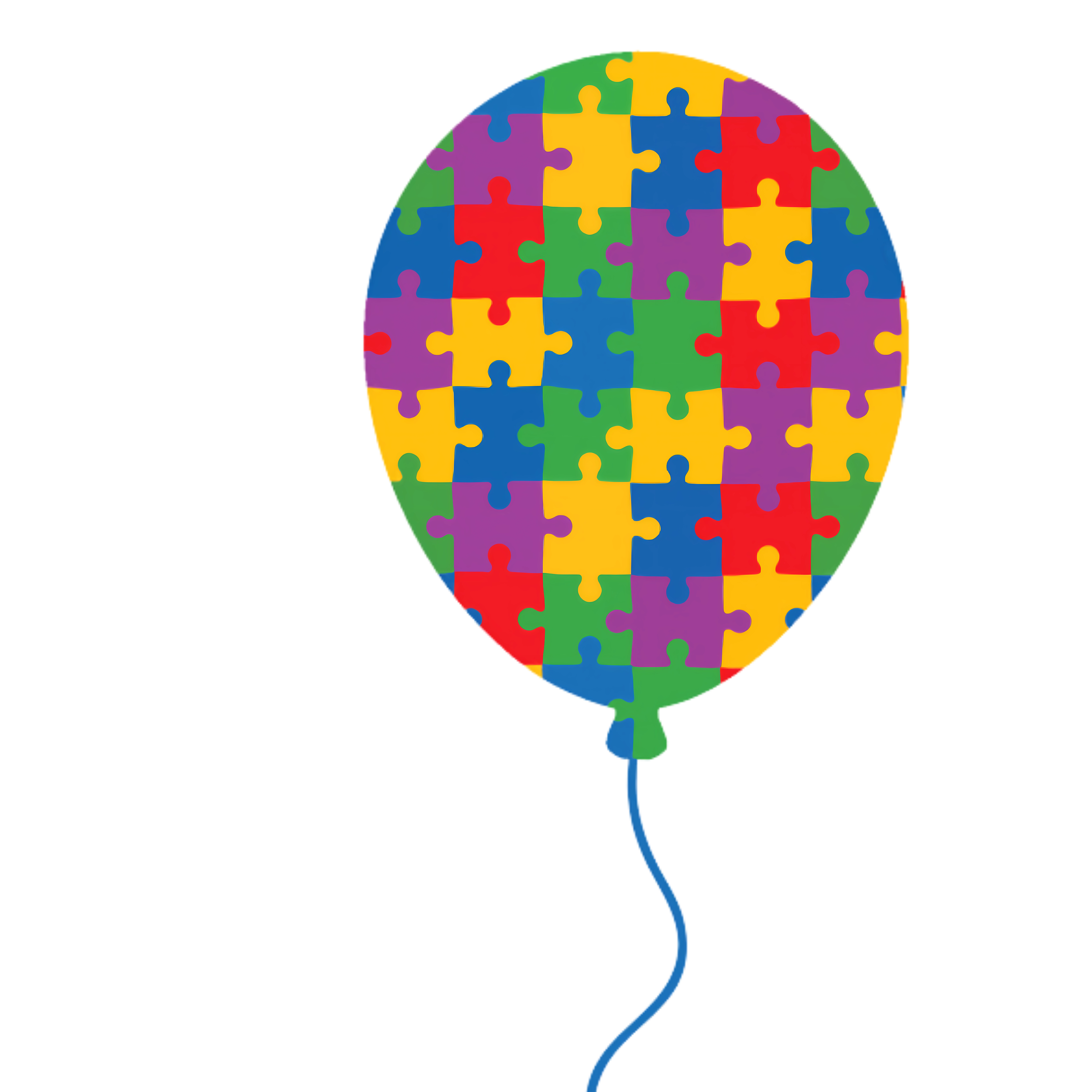Autism Awareness Puzzle Balloon DTF Transfer
