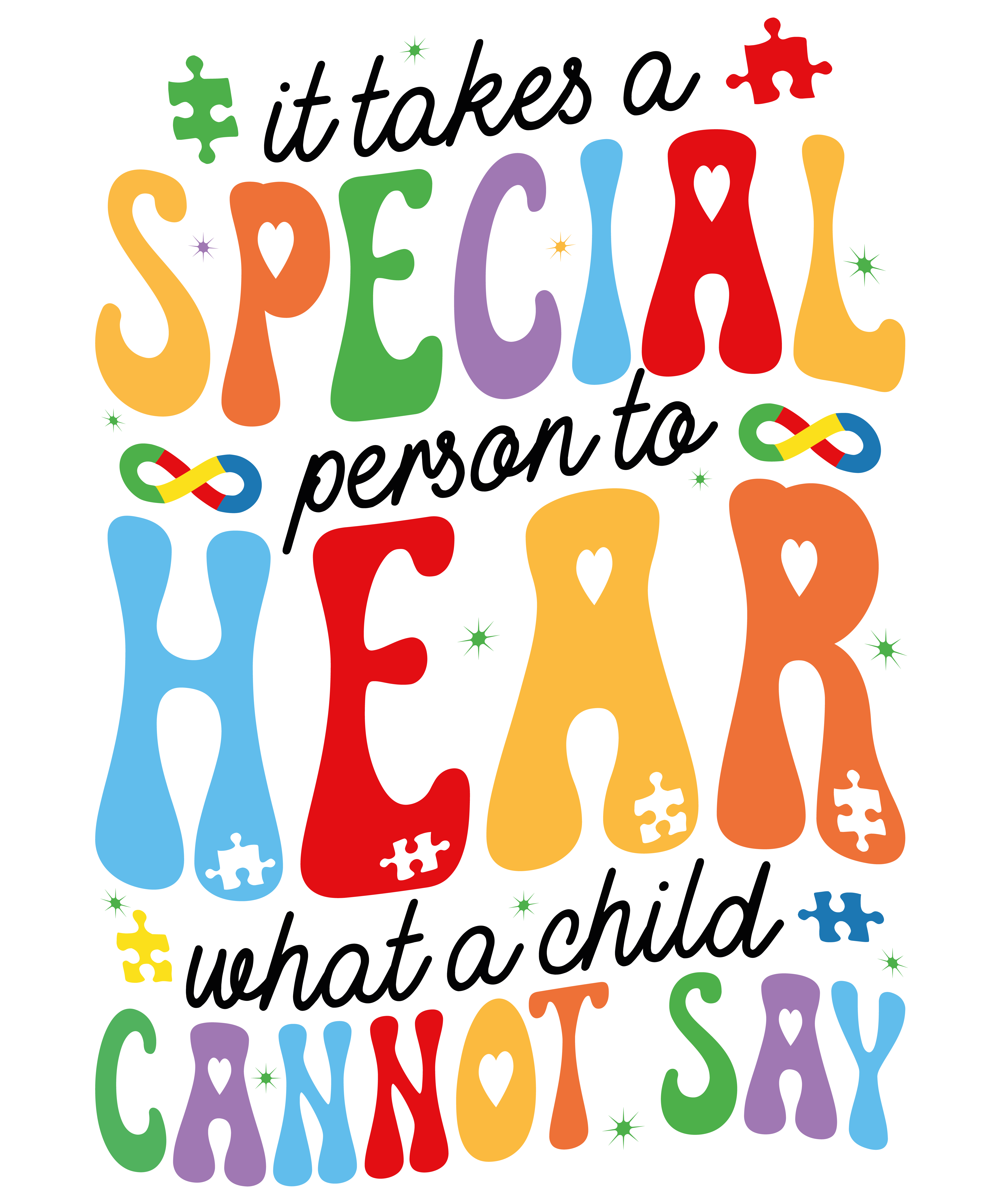 Special Person Heart DTF Transfer