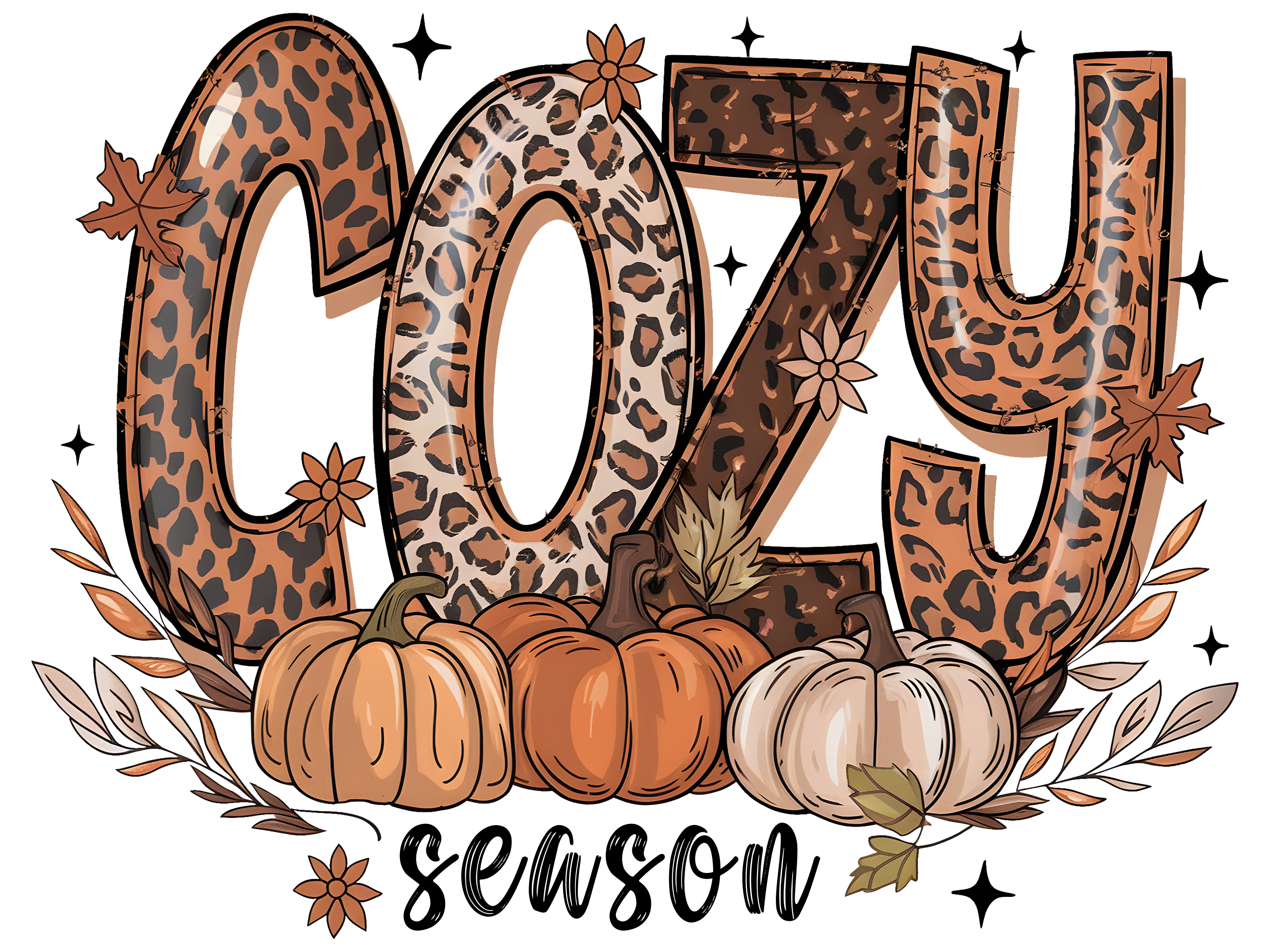 Cozy Season Pumpkin DTF Transfer