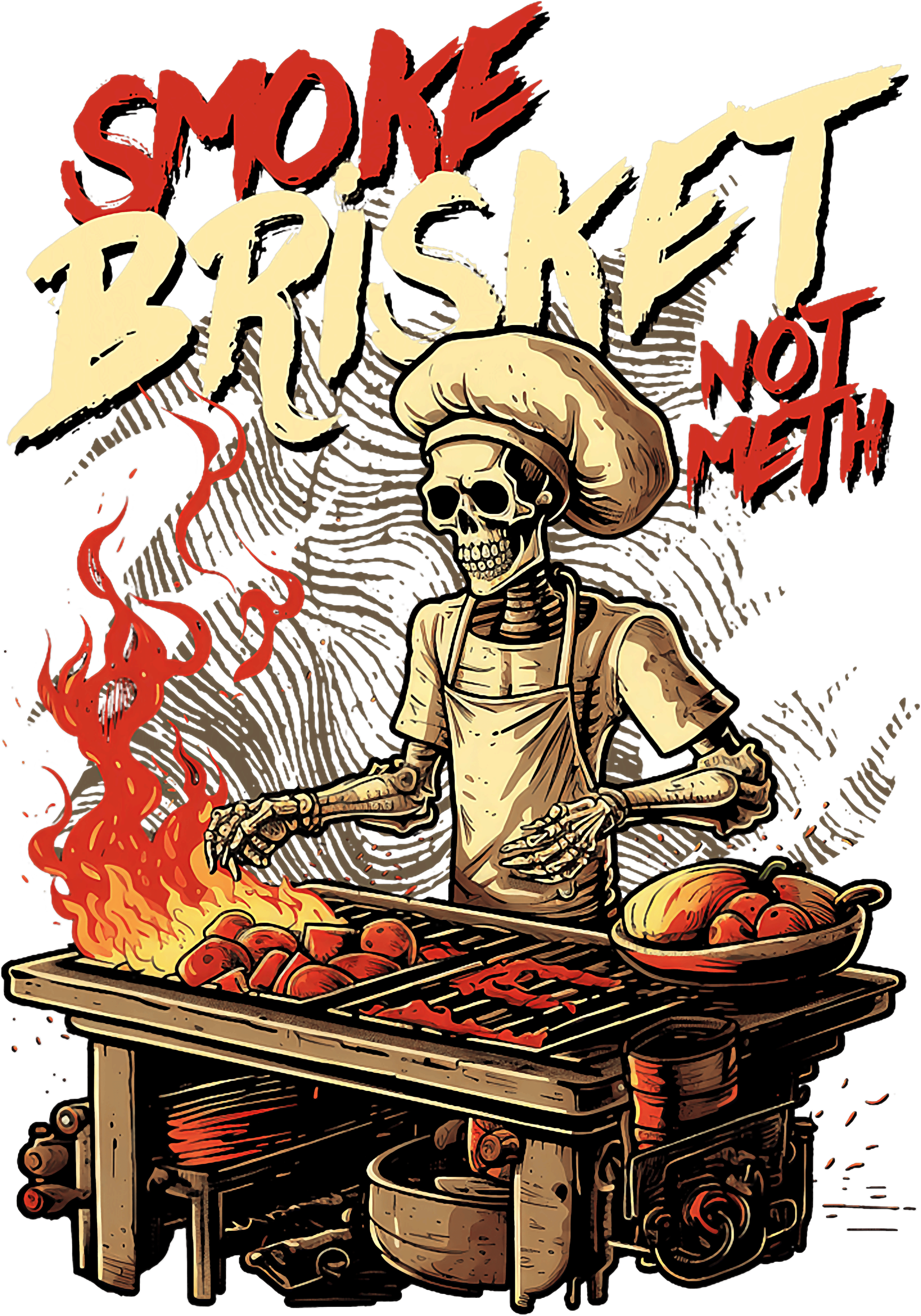 Smoke Brisket Not Meth DTF Transfer