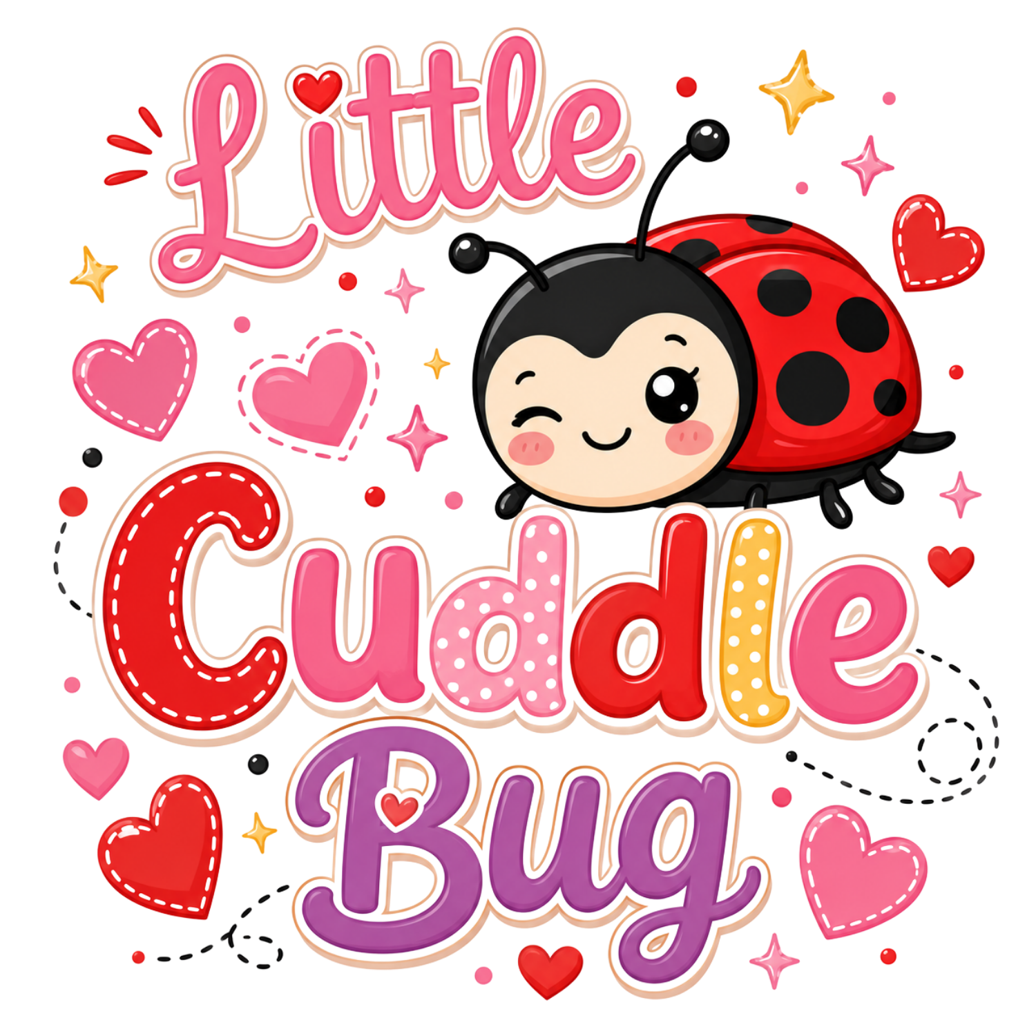 Little Cuddle Bug DTF Transfer
