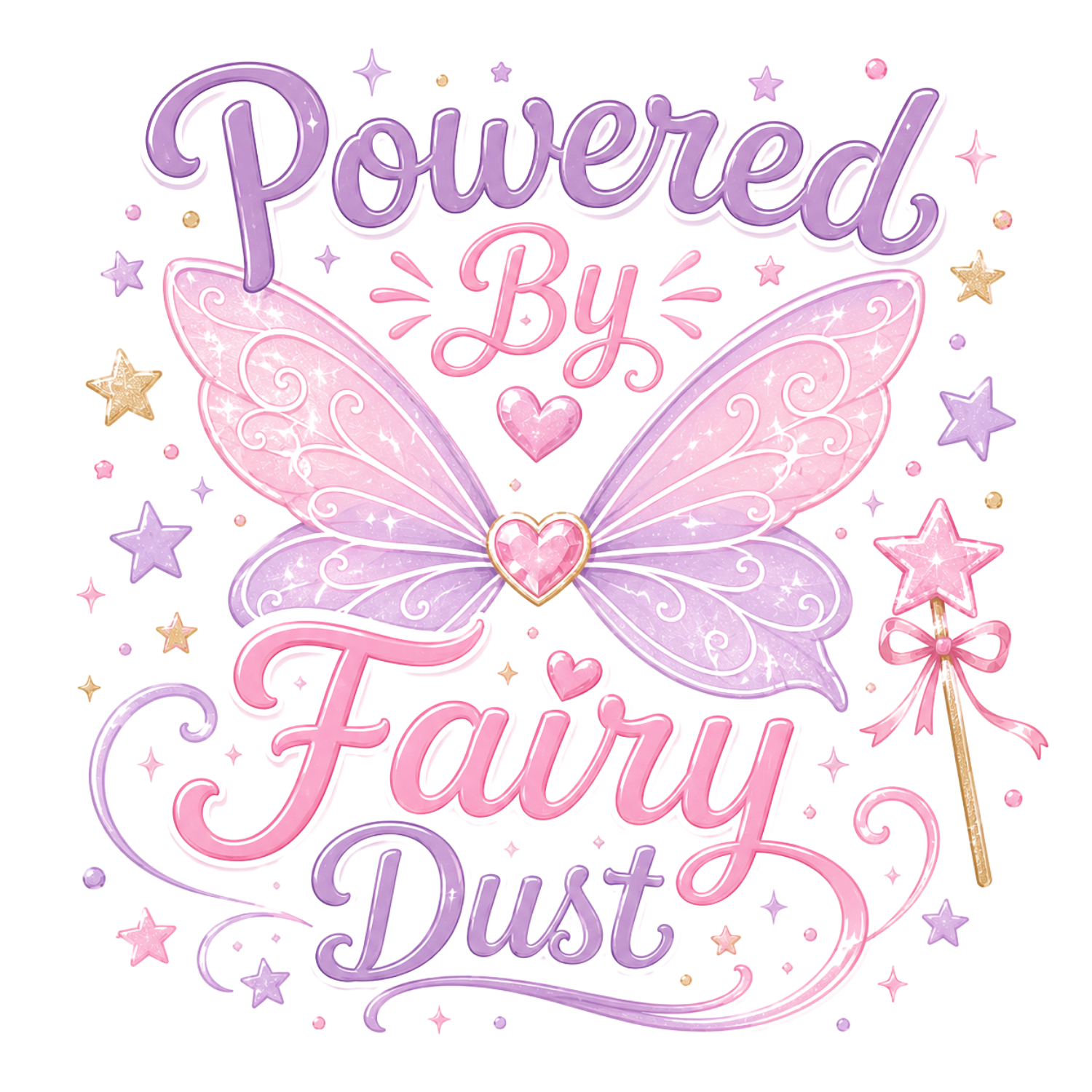 Powered By Fairy Dust DTF Transfer