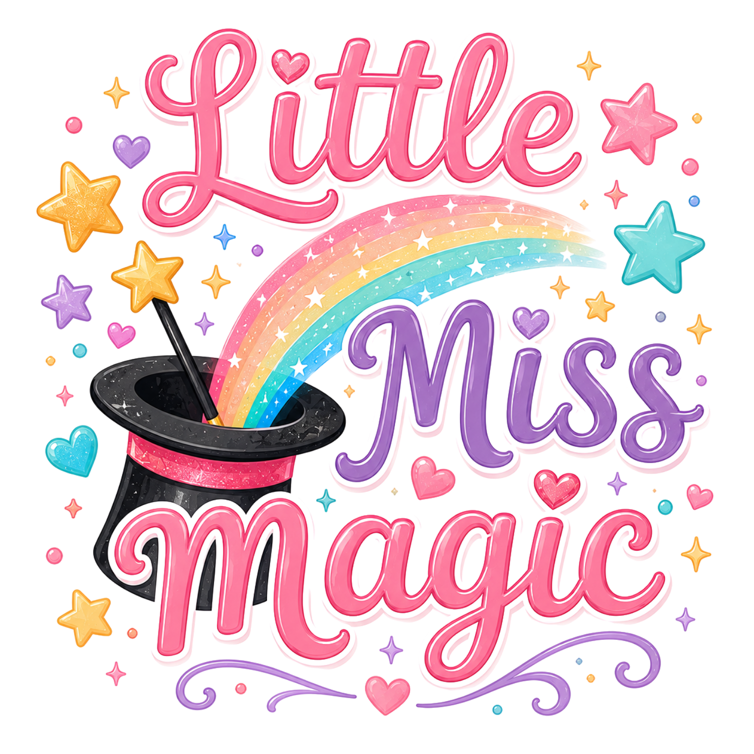Little Miss Magic DTF Transfer