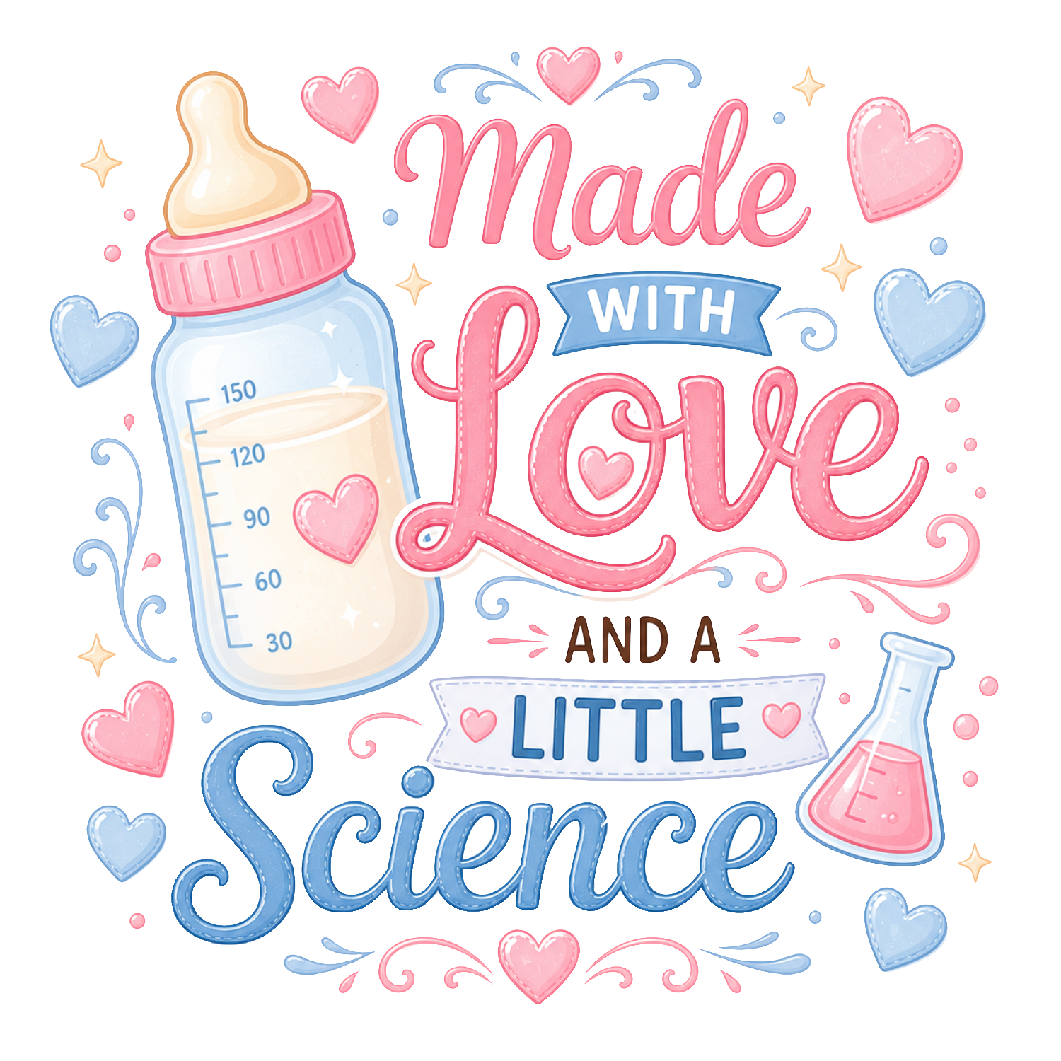 Made With Love And Science DTF Transfer