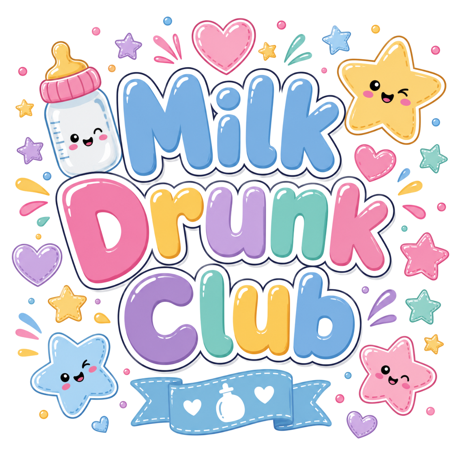 Milk Drunk Club DTF Transfer