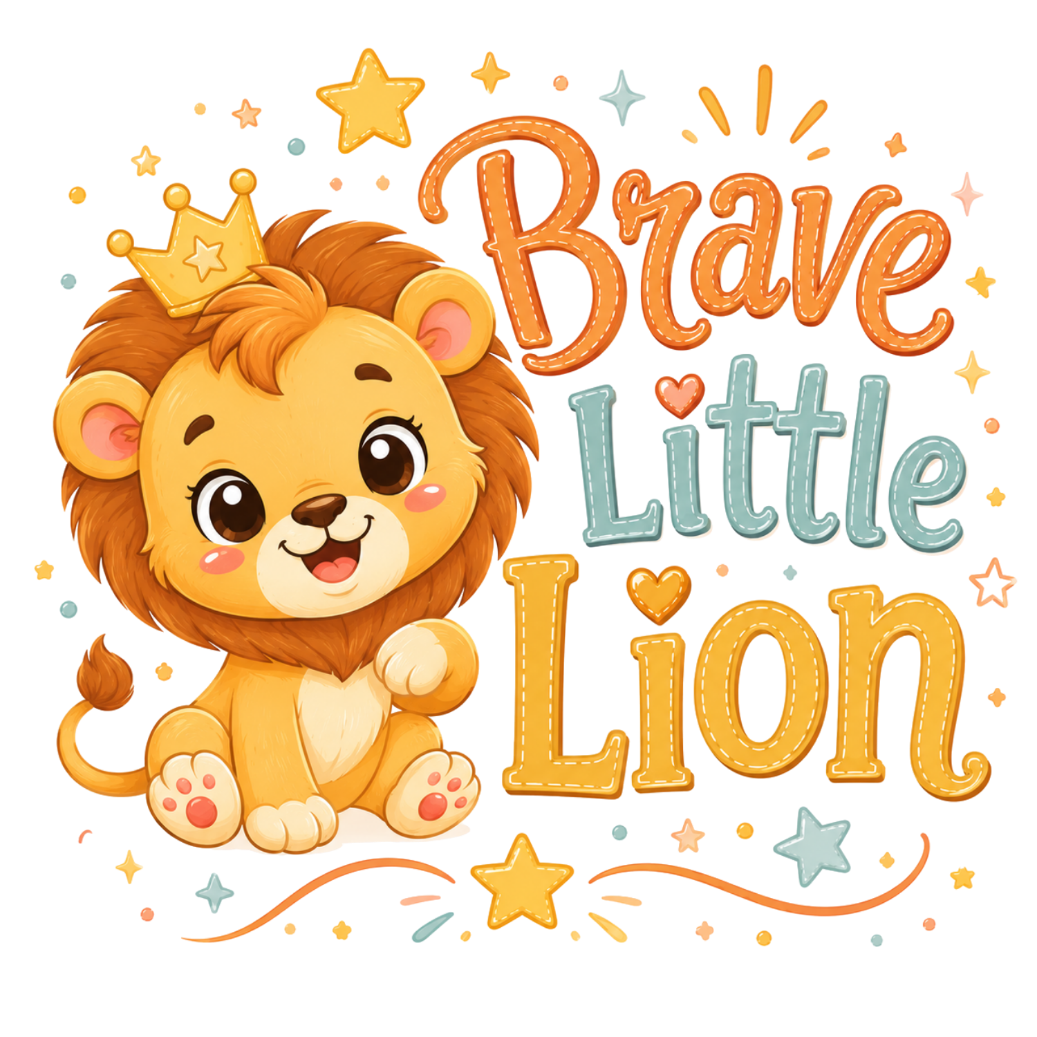 Brave Little Lion DTF Transfer