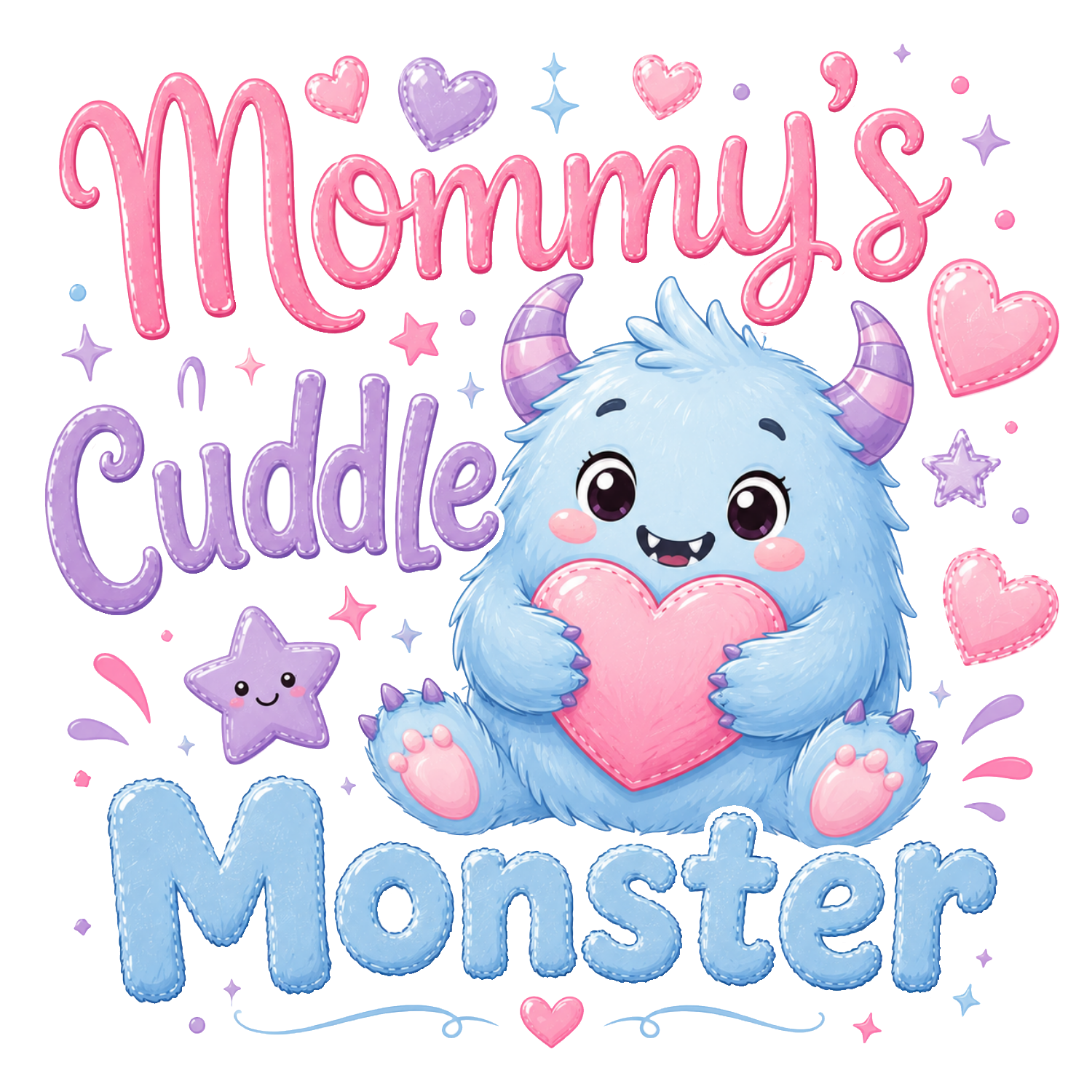 Mommy Cuddle Monster DTF Transfer