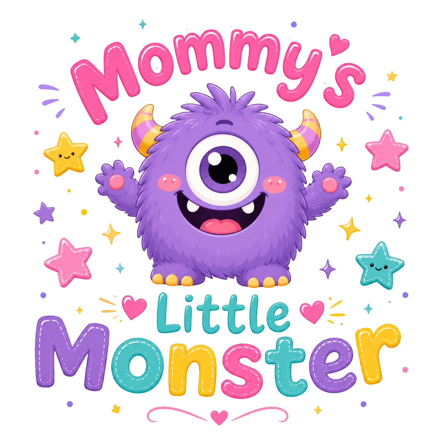 Mommy Little Monster DTF Transfer